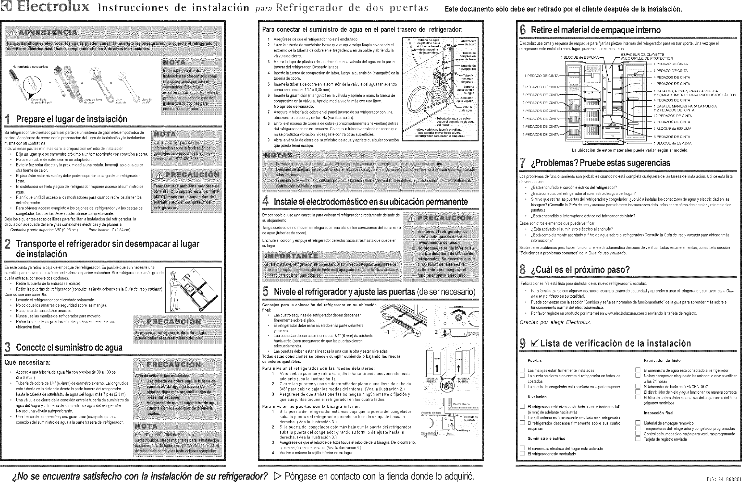 Page 2 of 3 - Electrolux EI23CS55GB0 User Manual  REFRIGERATOR - Manuals And Guides L0806033