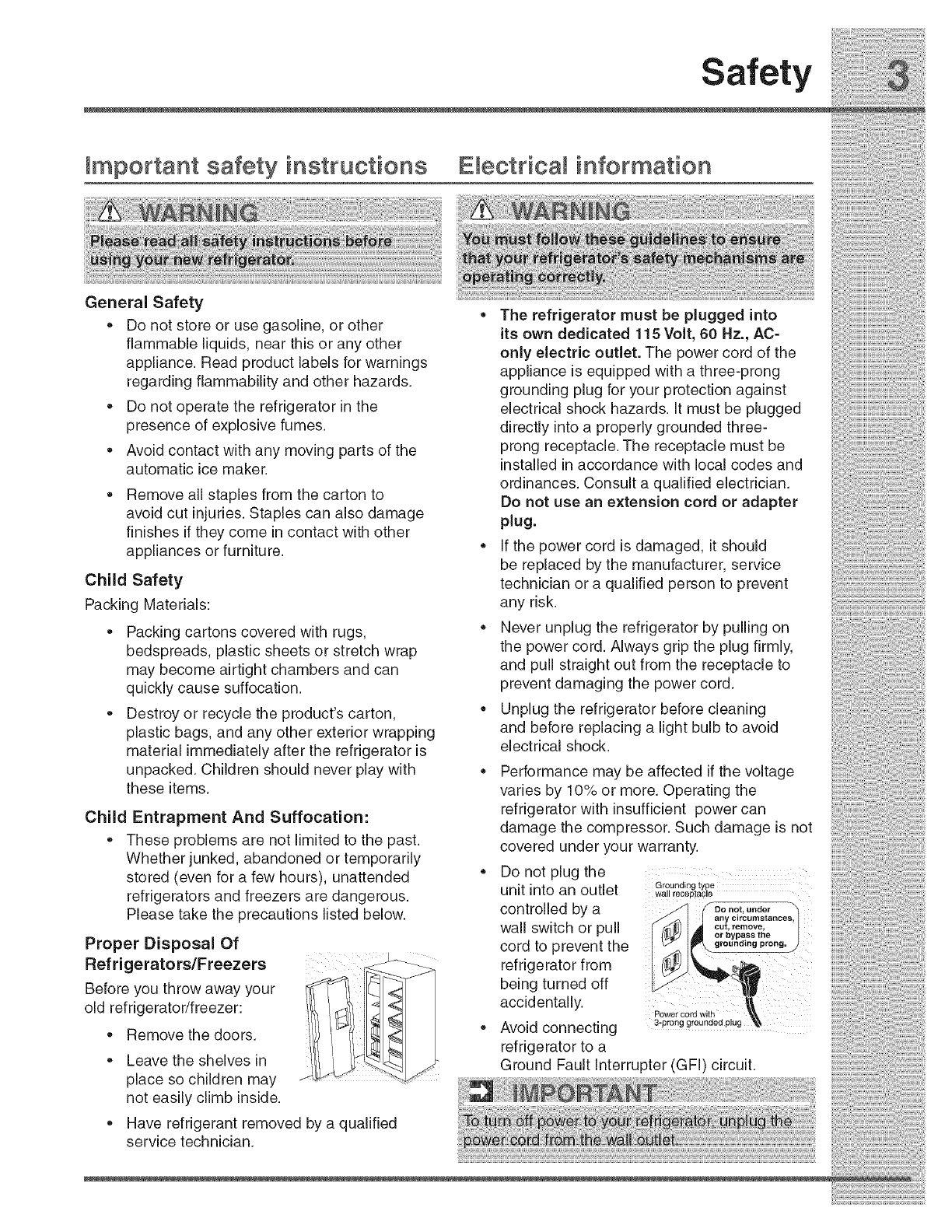 Electrolux Ei23cs55gb1 User Manual Refrigerator Manuals And Guides L0804406