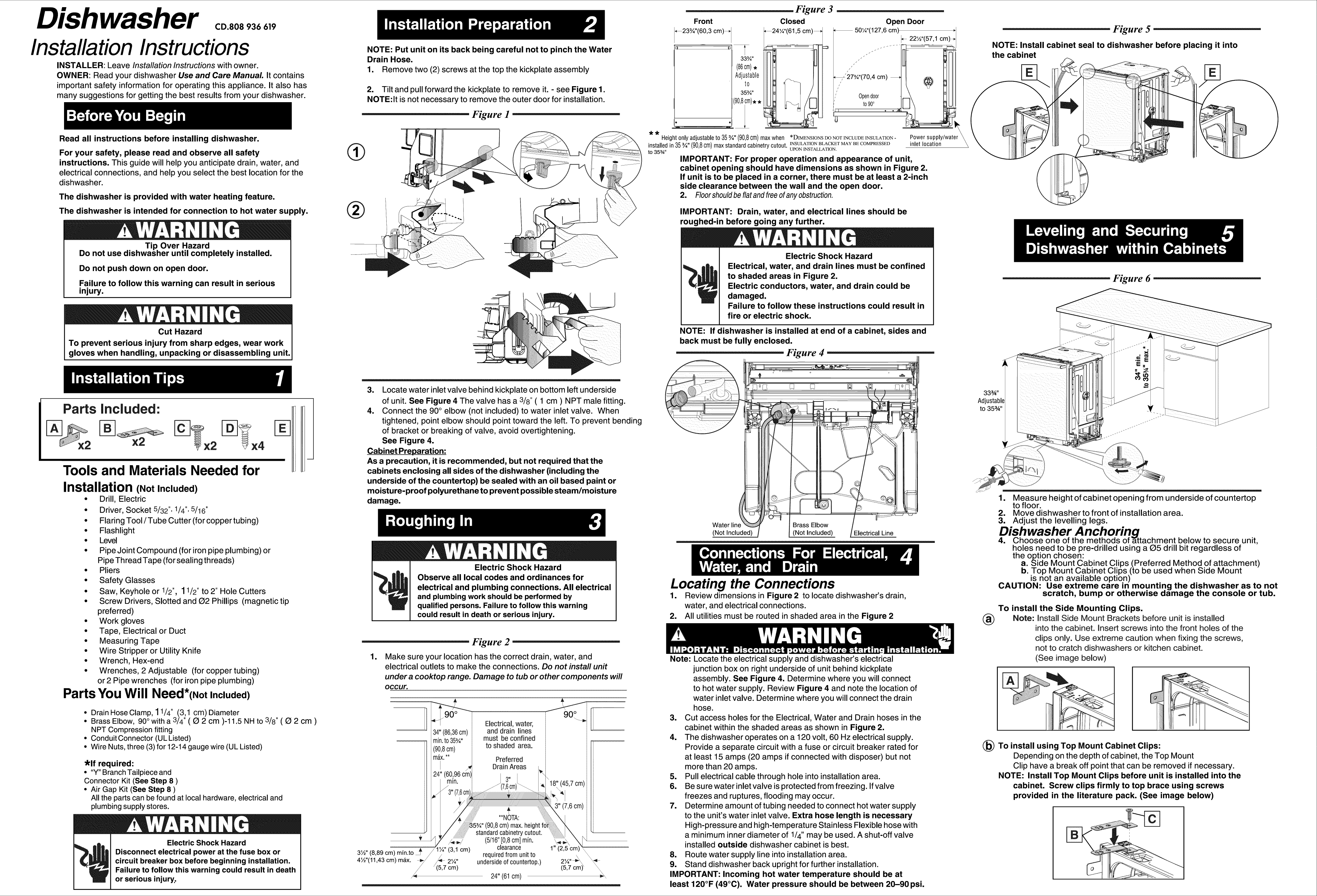 Page 1 of 2 - Electrolux EI24ID30QB0A User Manual  DISHWASHER - Manuals And Guides 1403214L