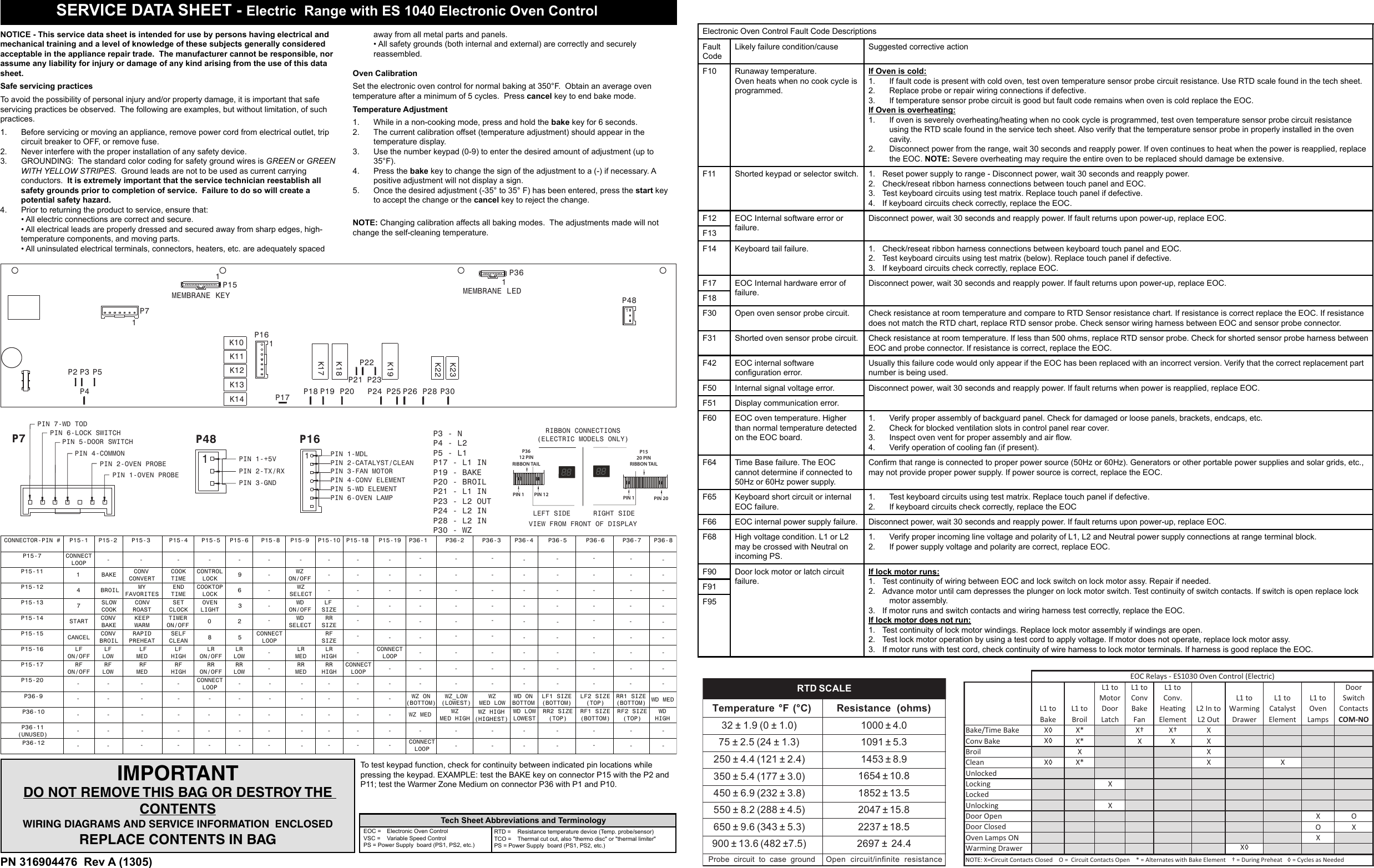 Page 3 of 4 - Electrolux Electrolux-30-Induction-Freestanding-Range-With-Induction-Cooktop-And-Iq-Touch-Controls-Ei30If40Ls-Wiring-Diagram- 316904475_A_en  Electrolux-30-induction-freestanding-range-with-induction-cooktop-and-iq-touch-controls-ei30if40ls-wiring-diagram