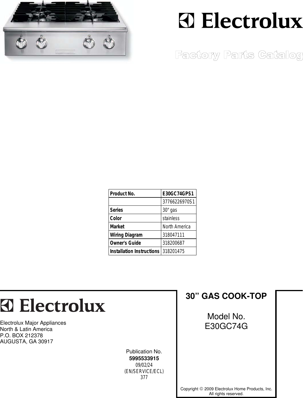 Electrolux 37766226970S1 Users Manual 5995533915