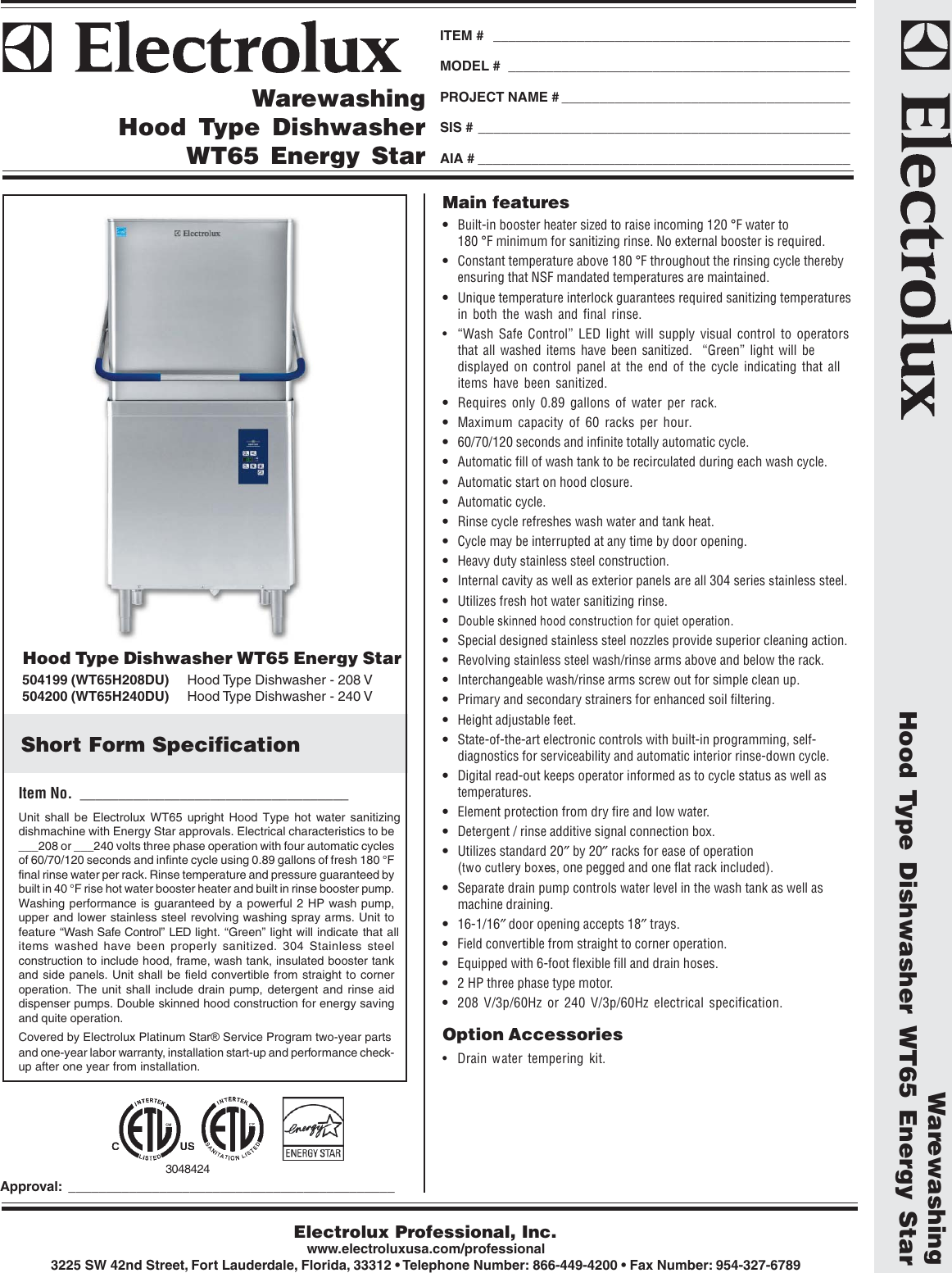 Page 1 of 3 - Electrolux Electrolux-504199-Users-Manual- 504199 And 504200.pmd  Electrolux-504199-users-manual