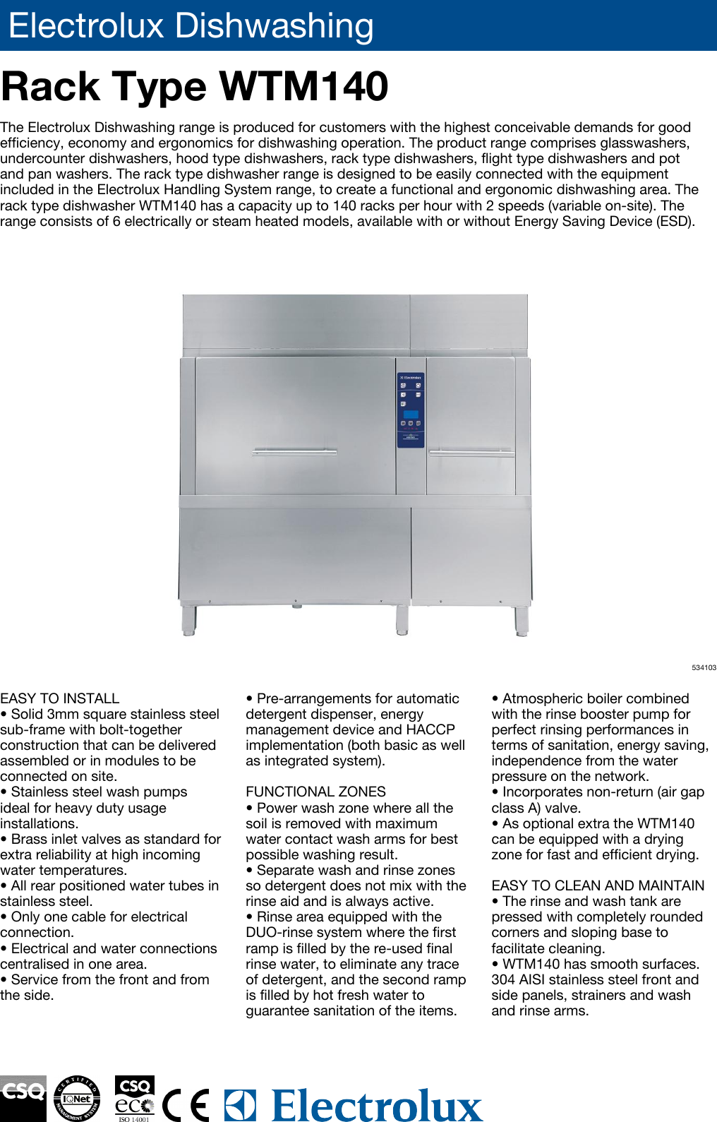 Page 1 of 6 - Electrolux Electrolux-534100-Users-Manual- Dishwashing  Electrolux-534100-users-manual