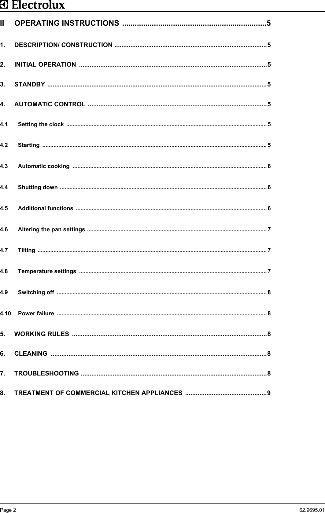 Page 4 of 11 - Electrolux Electrolux-583398-Users-Manual- 62-9695.01  Electrolux-583398-users-manual
