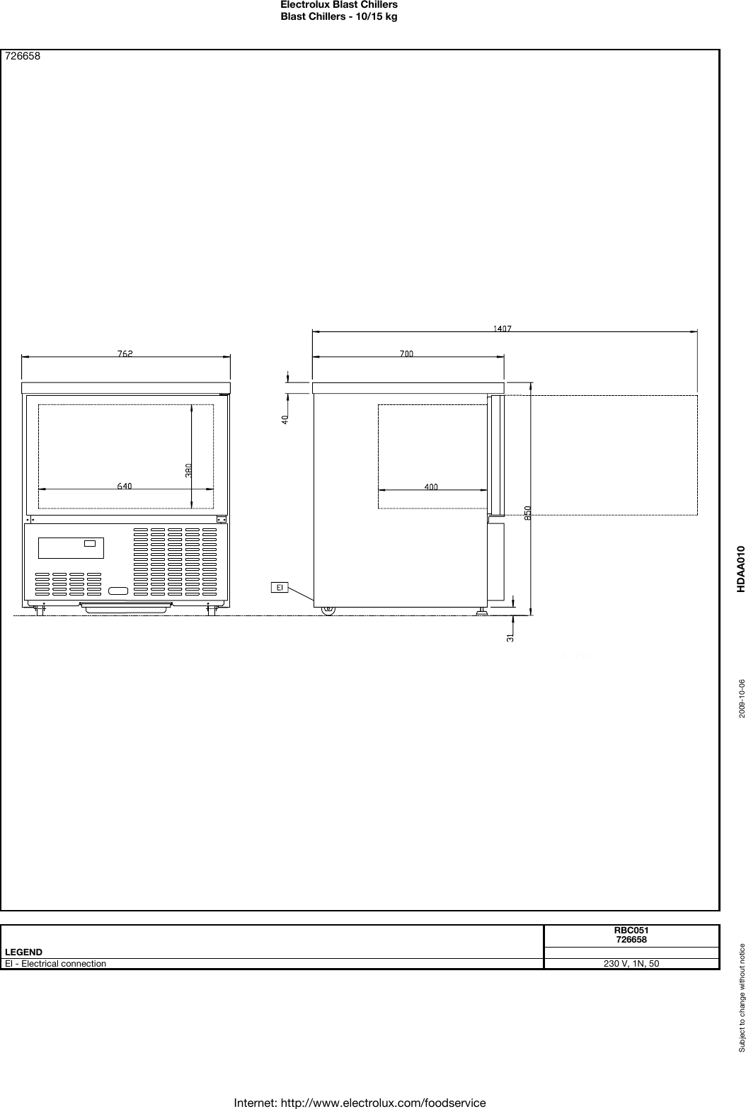 Page 3 of 5 - Electrolux Electrolux-726620-Users-Manual- Blast Chillers  Electrolux-726620-users-manual