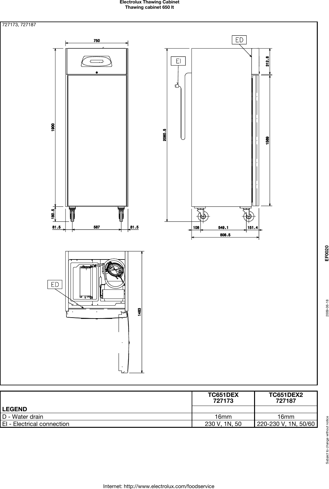 Page 3 of 3 - Electrolux Electrolux-727173-Users-Manual- Thawing Cabinet  Electrolux-727173-users-manual