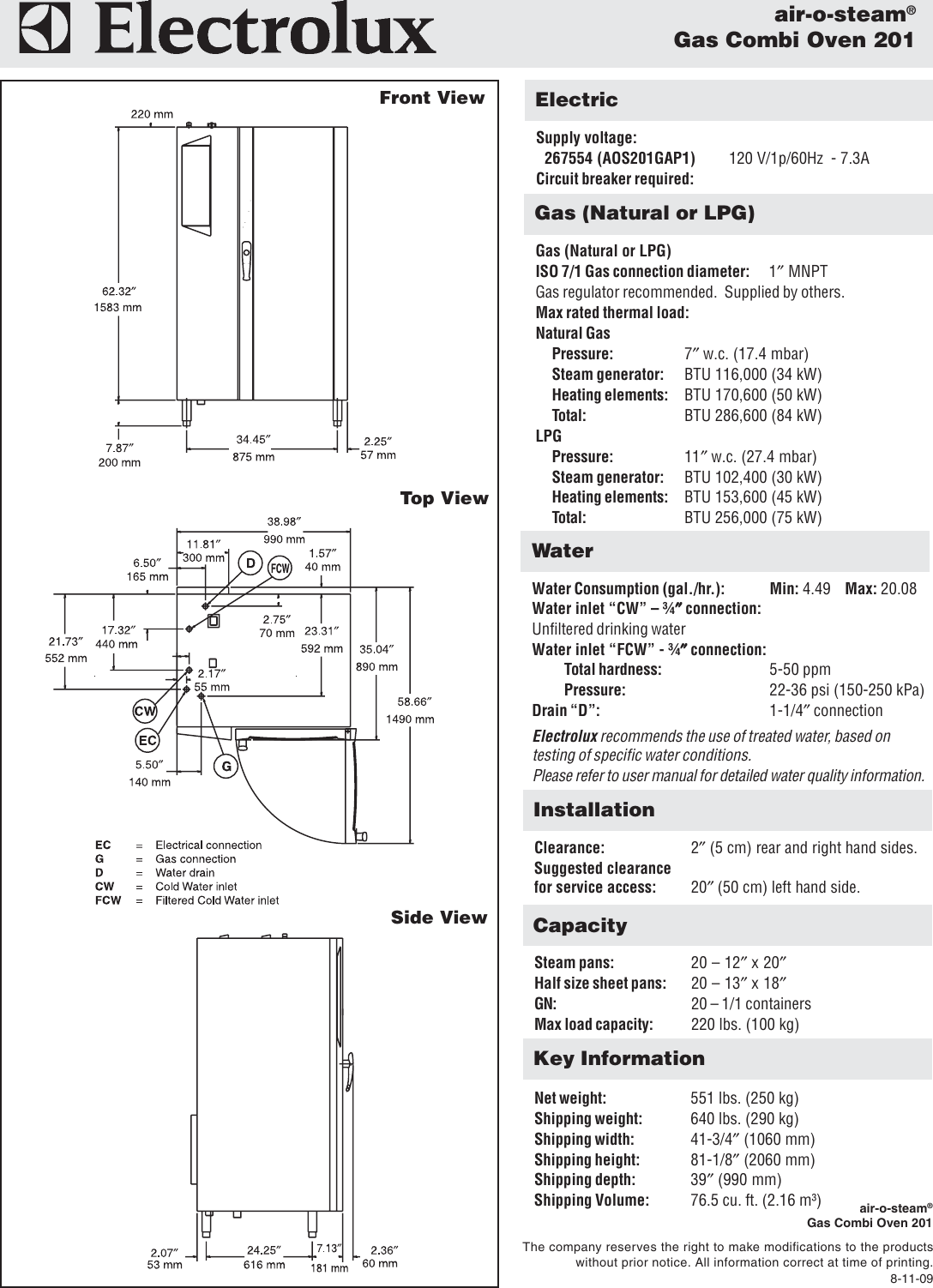 Electrolux Air O Steam Aos201Gap1 Users Manual 267554.pmd