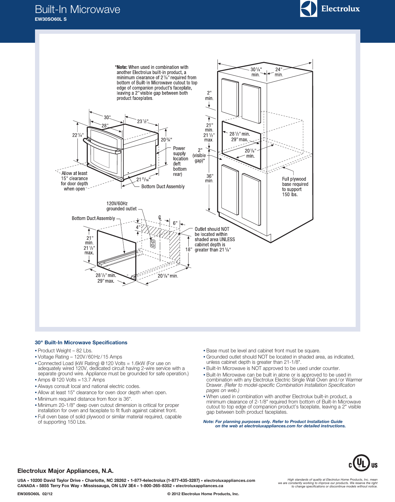 Page 2 of 7 - Electrolux Electrolux-Built-In-Microwave-Ew30So60L-S-Users-Manual-  Electrolux-built-in-microwave-ew30so60l-s-users-manual