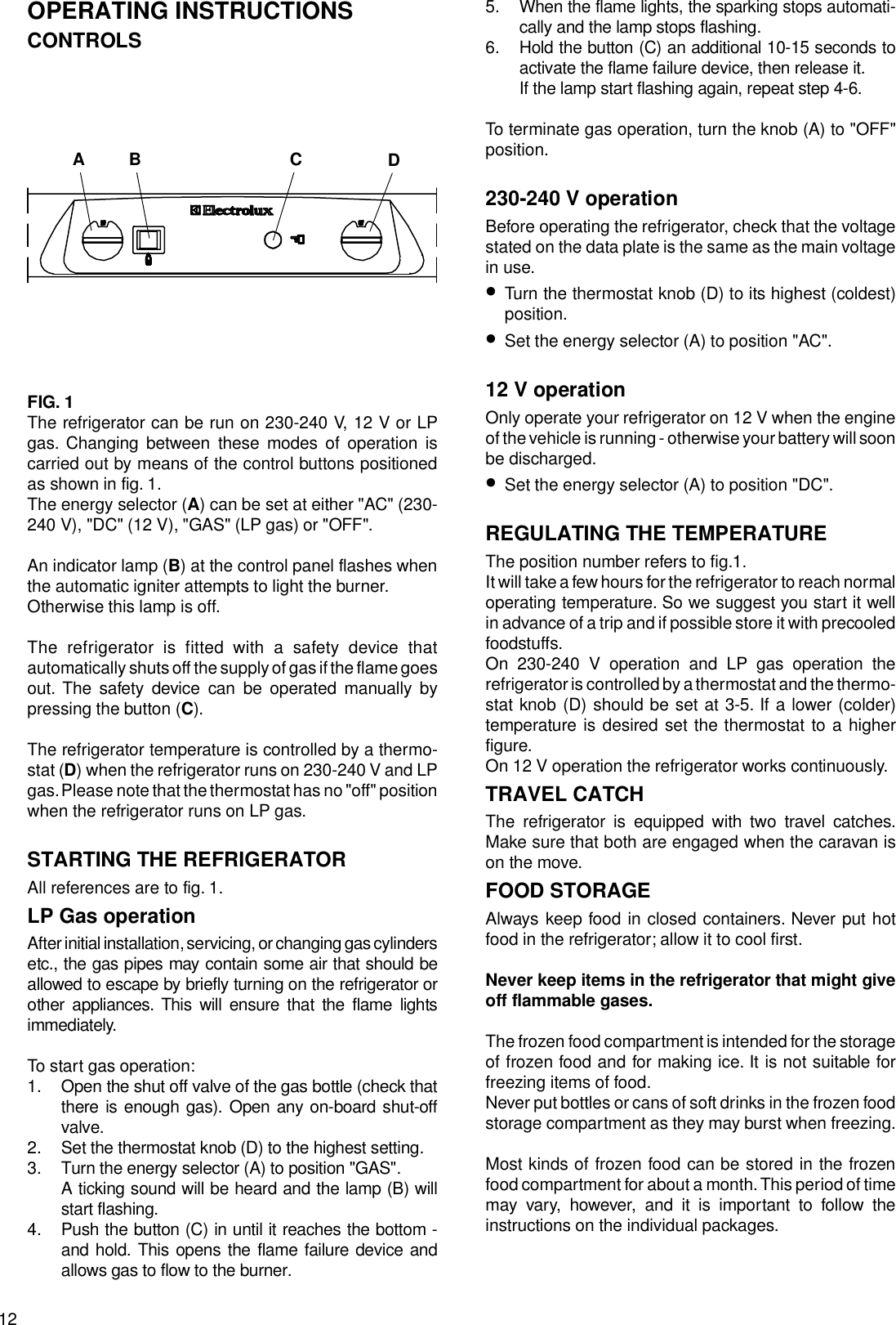 Page 4 of 10 - Electrolux Electrolux-Caravan-Rm-6501-Users-Manual-  Electrolux-caravan-rm-6501-users-manual