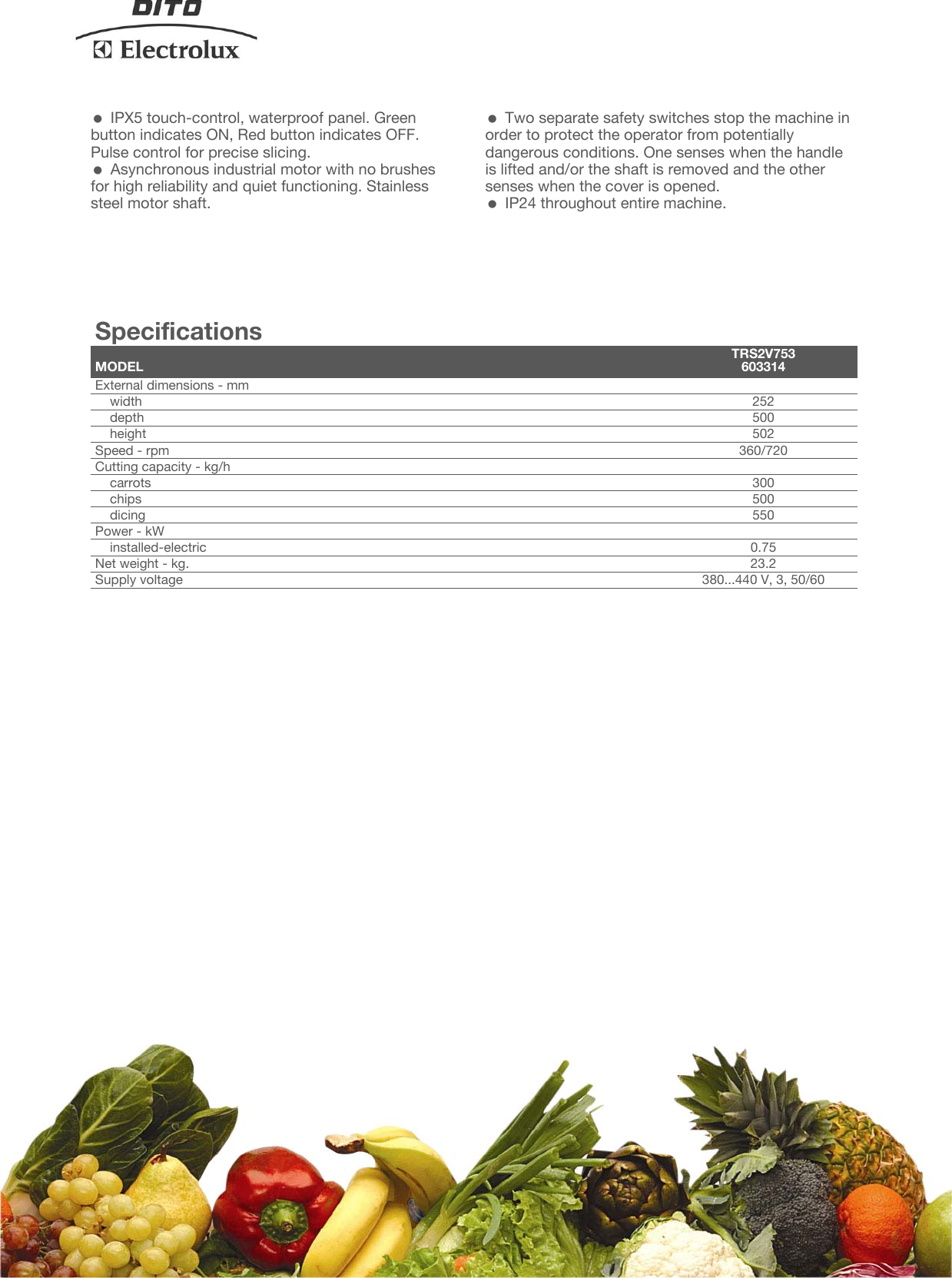 Page 2 of 4 - Electrolux Electrolux-Dito-603314-Users-Manual- Vegetable Slicers  Electrolux-dito-603314-users-manual