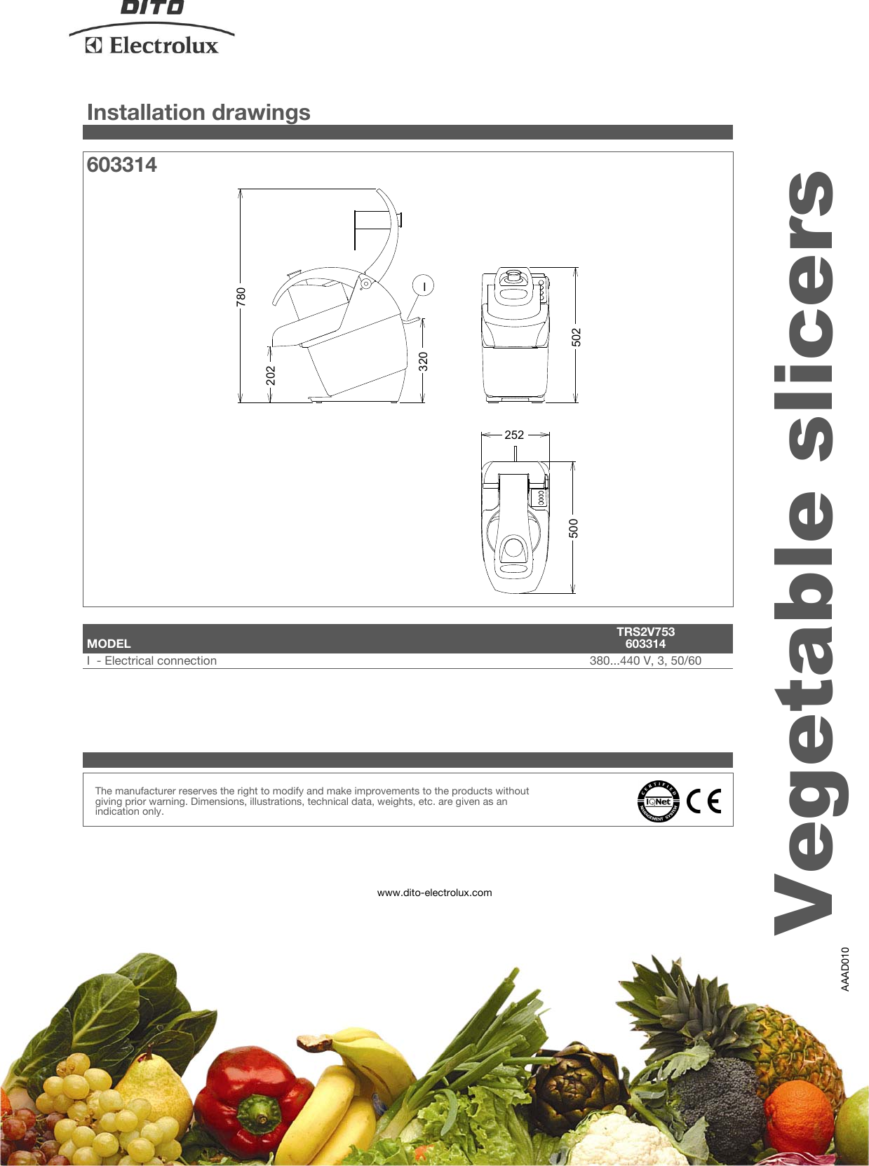 Page 4 of 4 - Electrolux Electrolux-Dito-603314-Users-Manual- Vegetable Slicers  Electrolux-dito-603314-users-manual