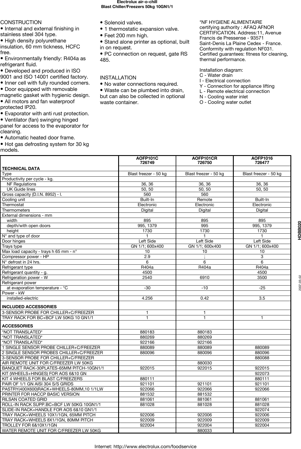 Page 2 of 4 - Electrolux Electrolux-Freezer-Users-Manual- Air-o-chill  Electrolux-freezer-users-manual