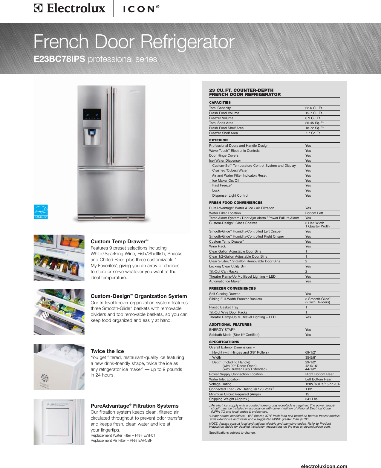 Page 1 of 2 - Electrolux Electrolux-Icon-E23Bc78Ips-Users-Manual-