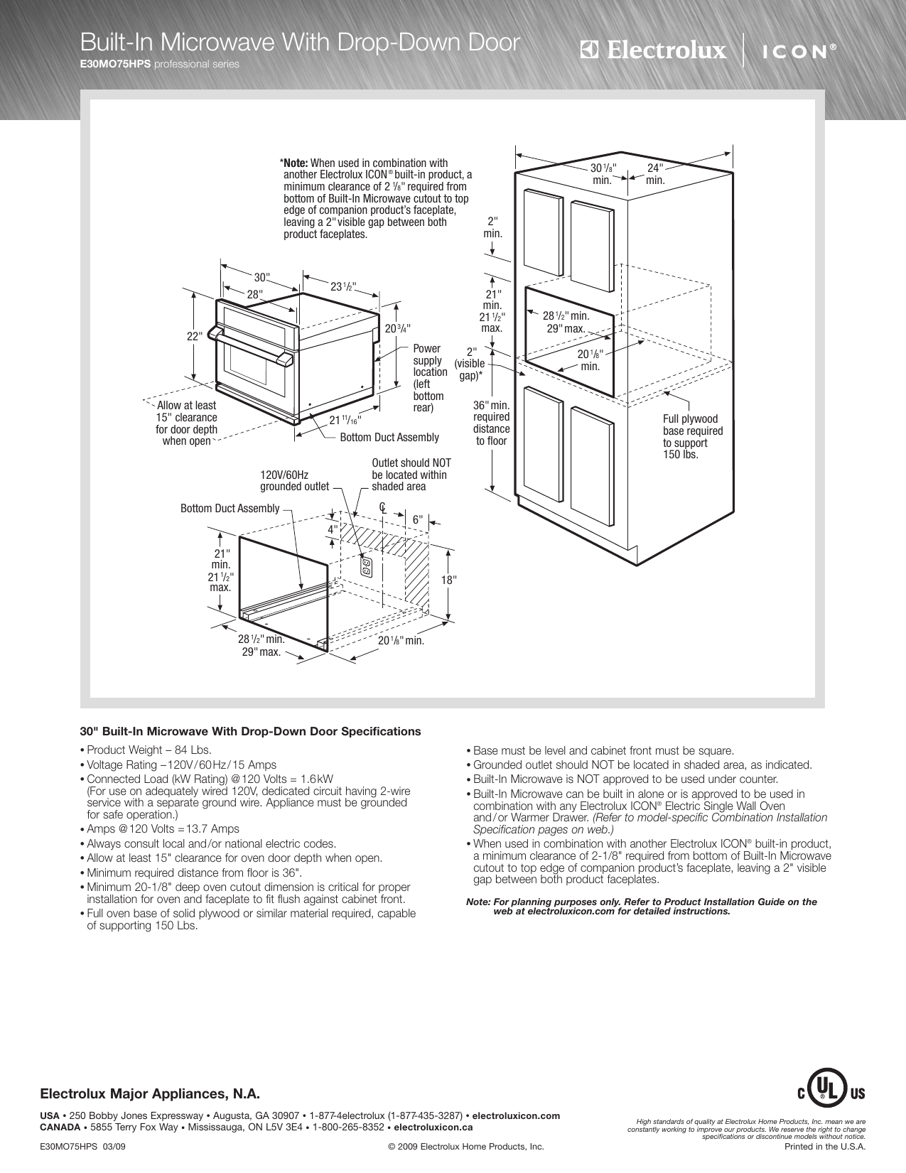 Page 2 of 4 - Electrolux Electrolux-Icon-E30Mo75Hss-Users-Manual- 47846-1_EMA_ICON_DropDownMicro_BldrSht  Electrolux-icon-e30mo75hss-users-manual