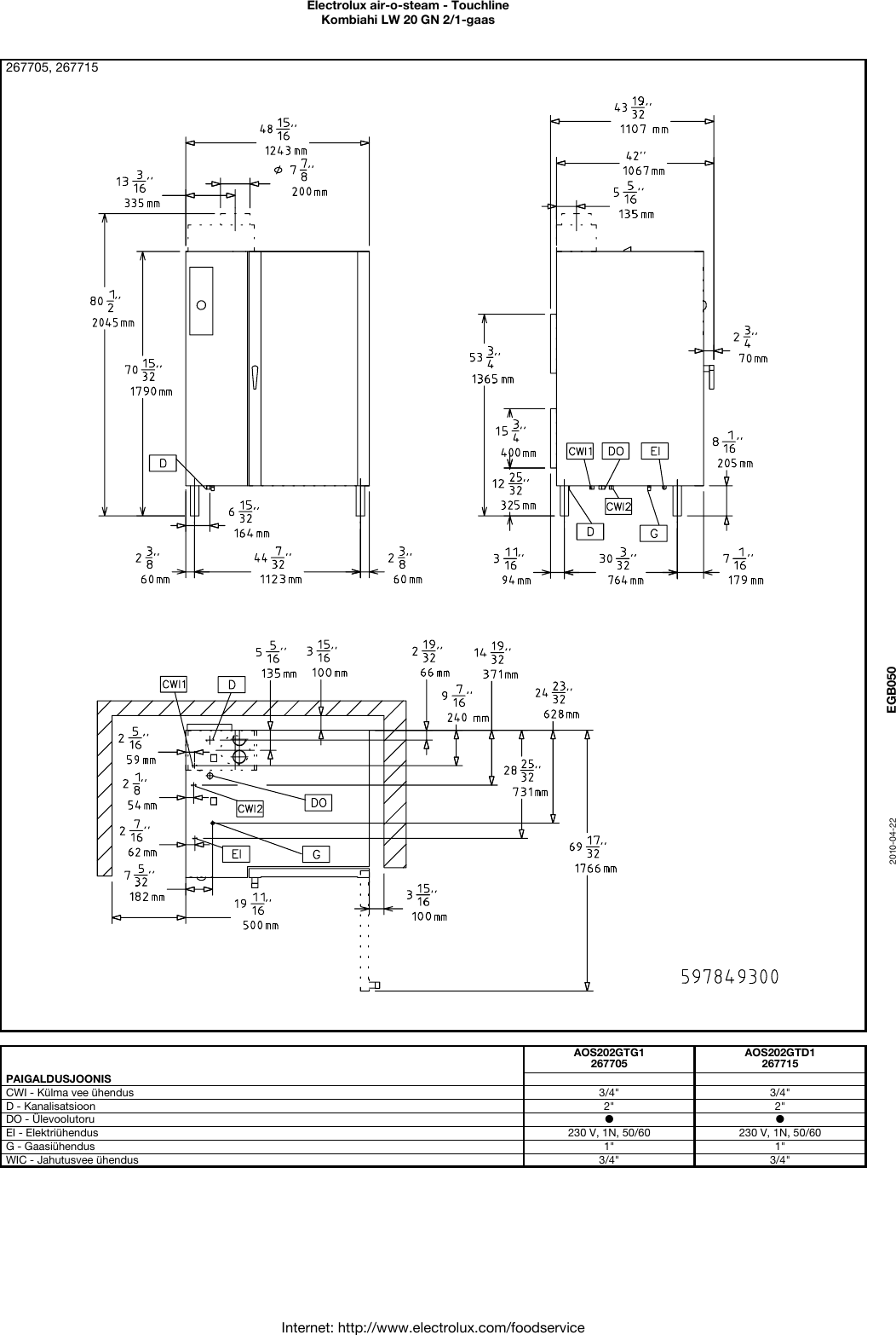 Page 4 of 4 - Electrolux Electrolux-Lw-20-Gn-2-1-Gaas-Users-Manual- Air-o-steam - Touchline  Electrolux-lw-20-gn-2-1-gaas-users-manual