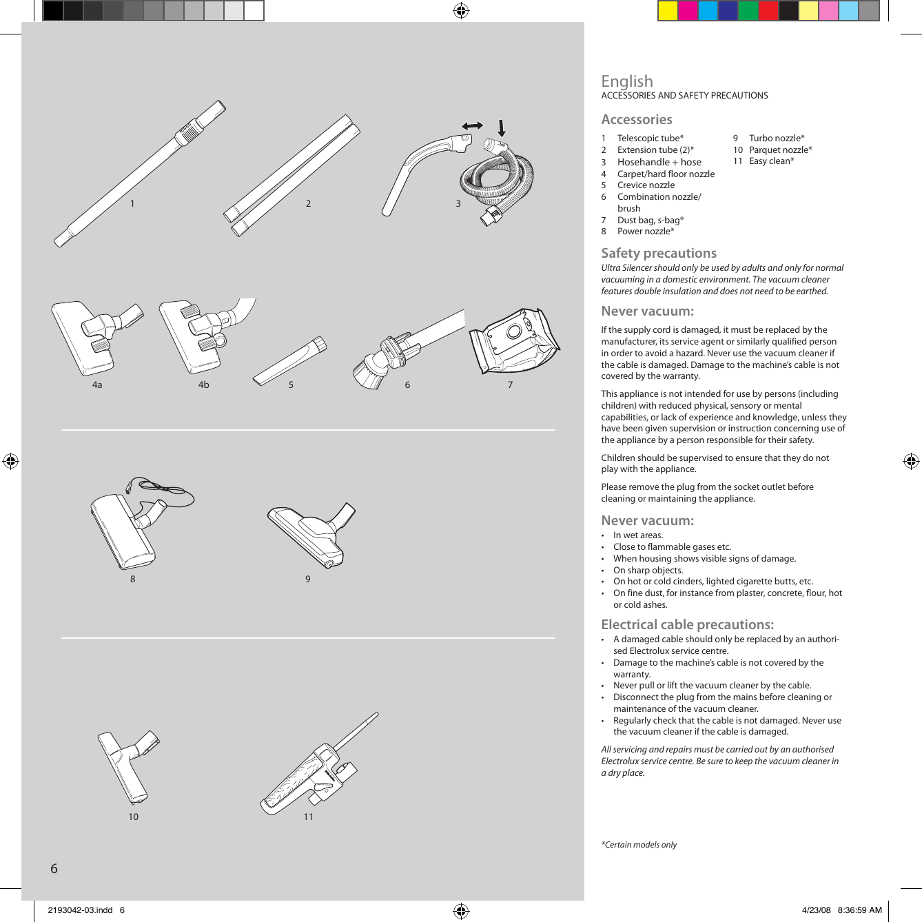 Page 3 of 10 - Electrolux Electrolux-Ultra-Silencer-Users-Manual-  Electrolux-ultra-silencer-users-manual