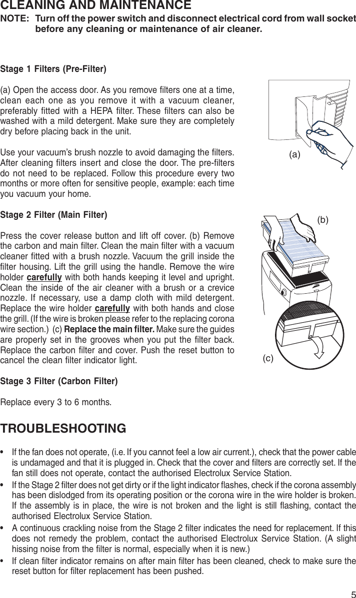 Page 5 of 8 - Electrolux Electrolux-Z7040-Users-Manual- 72497 Printed Sweden.pmd  Electrolux-z7040-users-manual
