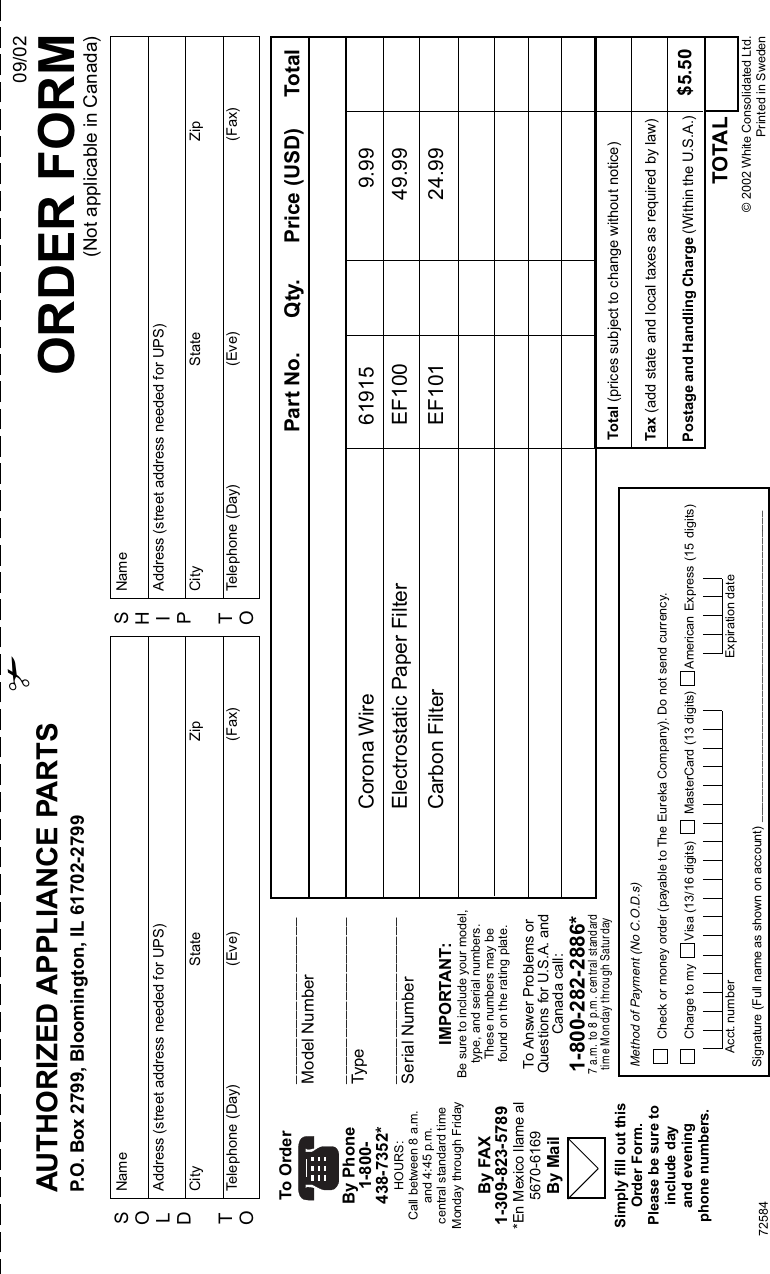 Page 7 of 8 - Electrolux Electrolux-Z7040-Users-Manual- 72497 Printed Sweden.pmd  Electrolux-z7040-users-manual