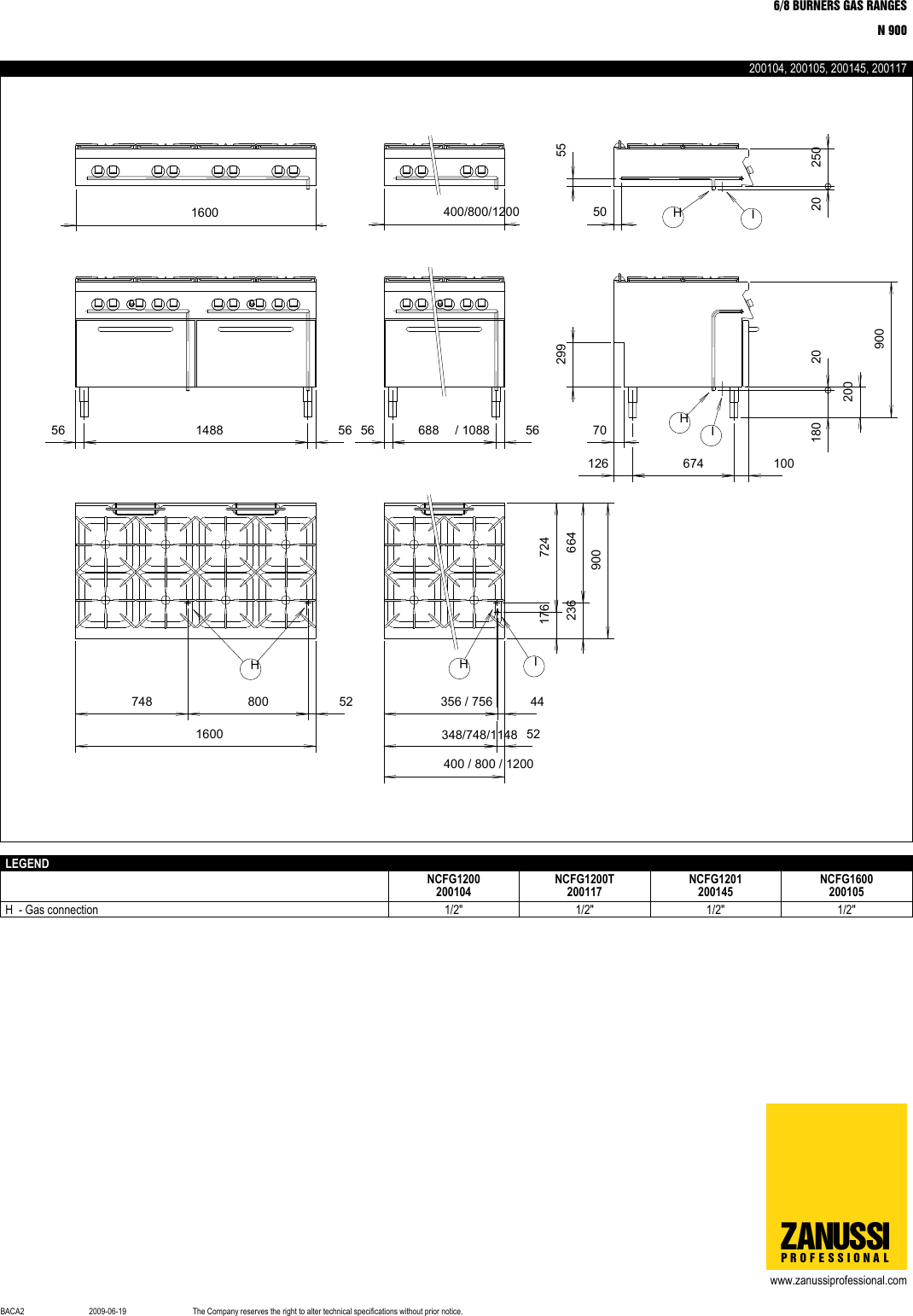 Page 3 of 3 - Electrolux Electrolux-Zanussi-Professional-N-900-Users-Manual- 6/8 BURNERS GAS RANGES  Electrolux-zanussi-professional-n-900-users-manual