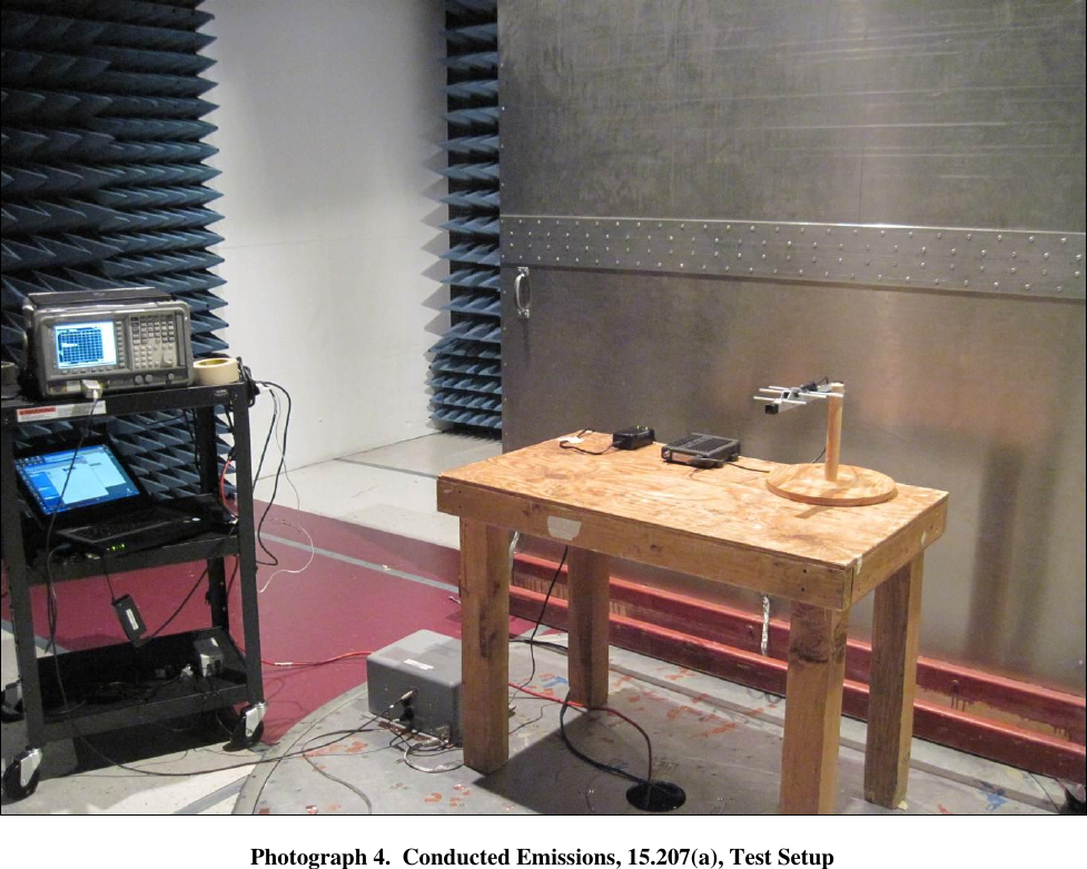  Photograph 4.  Conducted Emissions, 15.207(a), Test Setup  