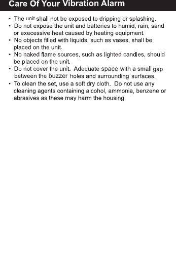 Vibration Alarmunitspacebuzzer