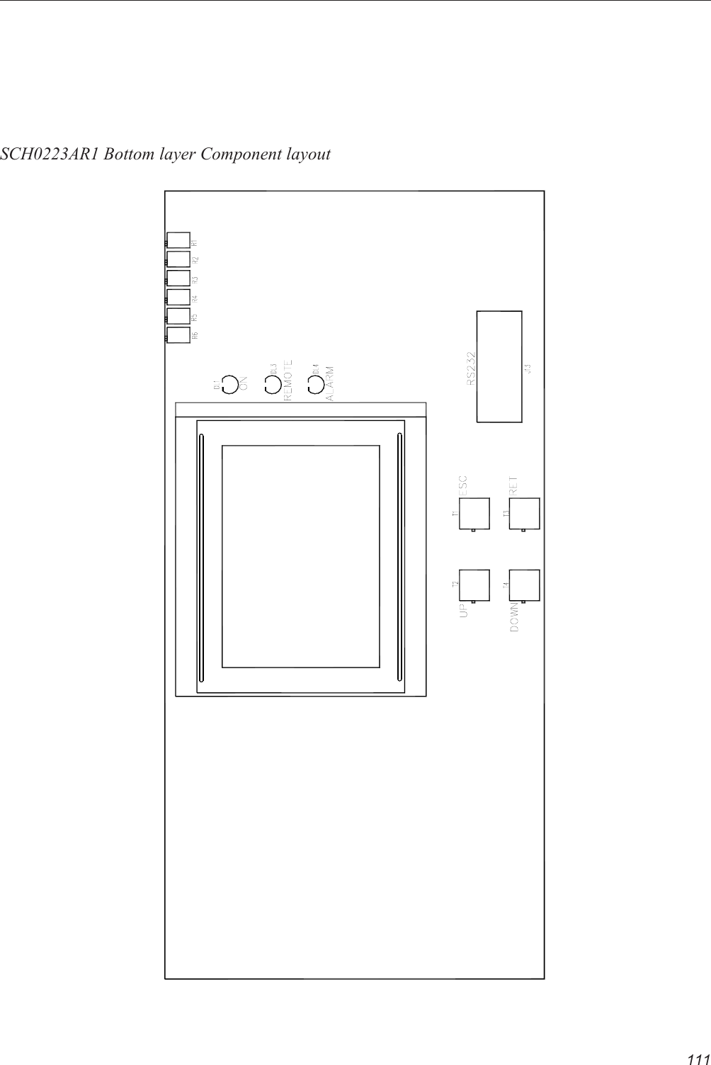 111SCH0223AR1 Bottom layer Component layout