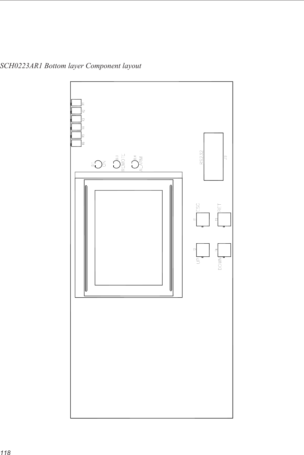 118SCH0223AR1 Bottom layer Component layout