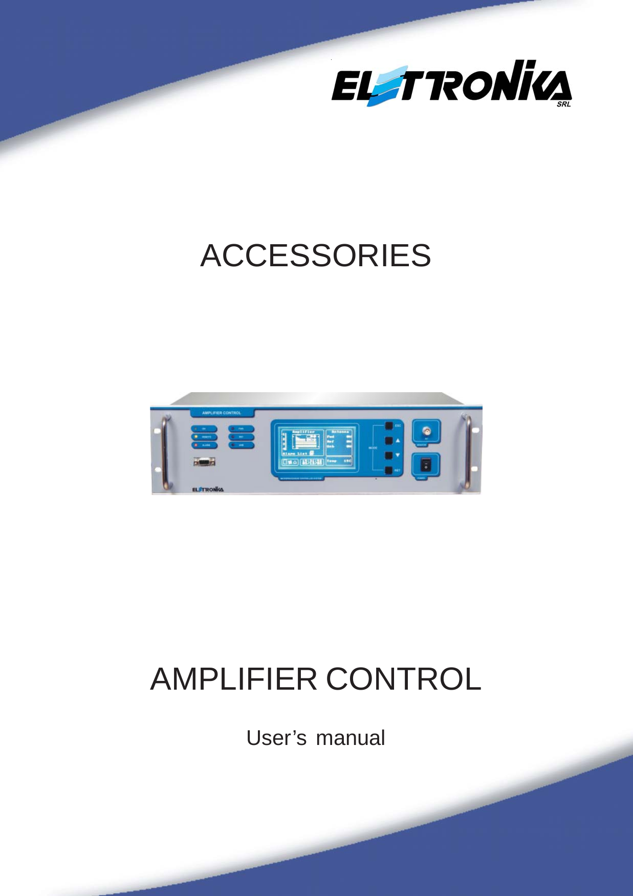 51AMPLIFIER CONTROLUser’s manualACCESSORIES