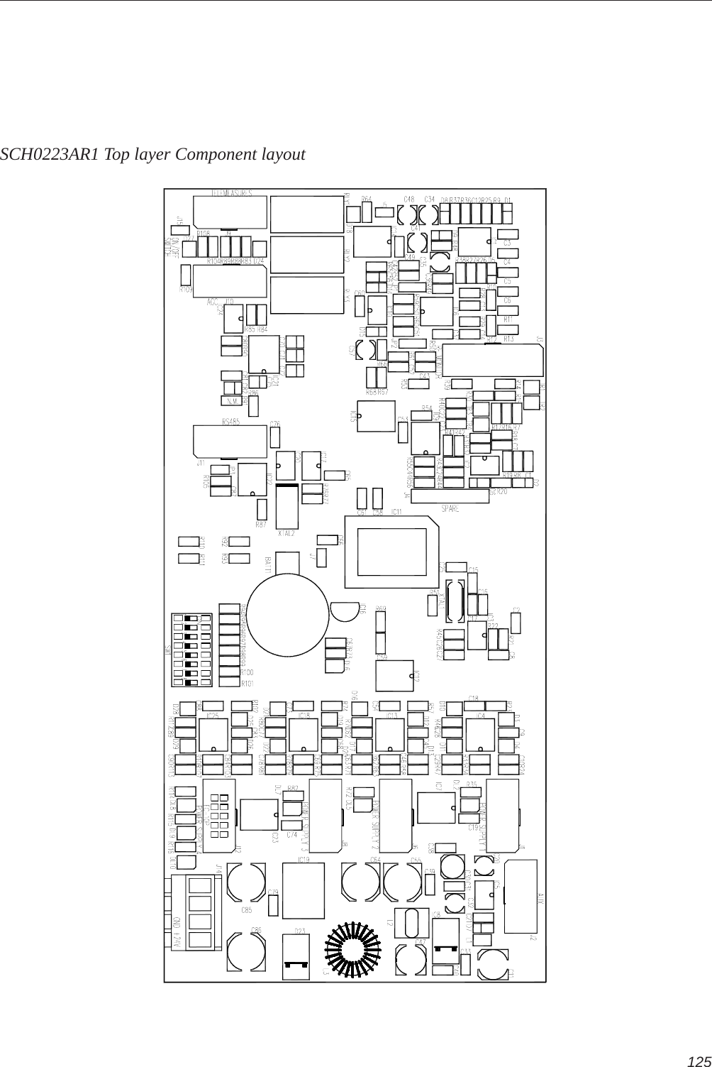 125SCH0223AR1 Top layer Component layout