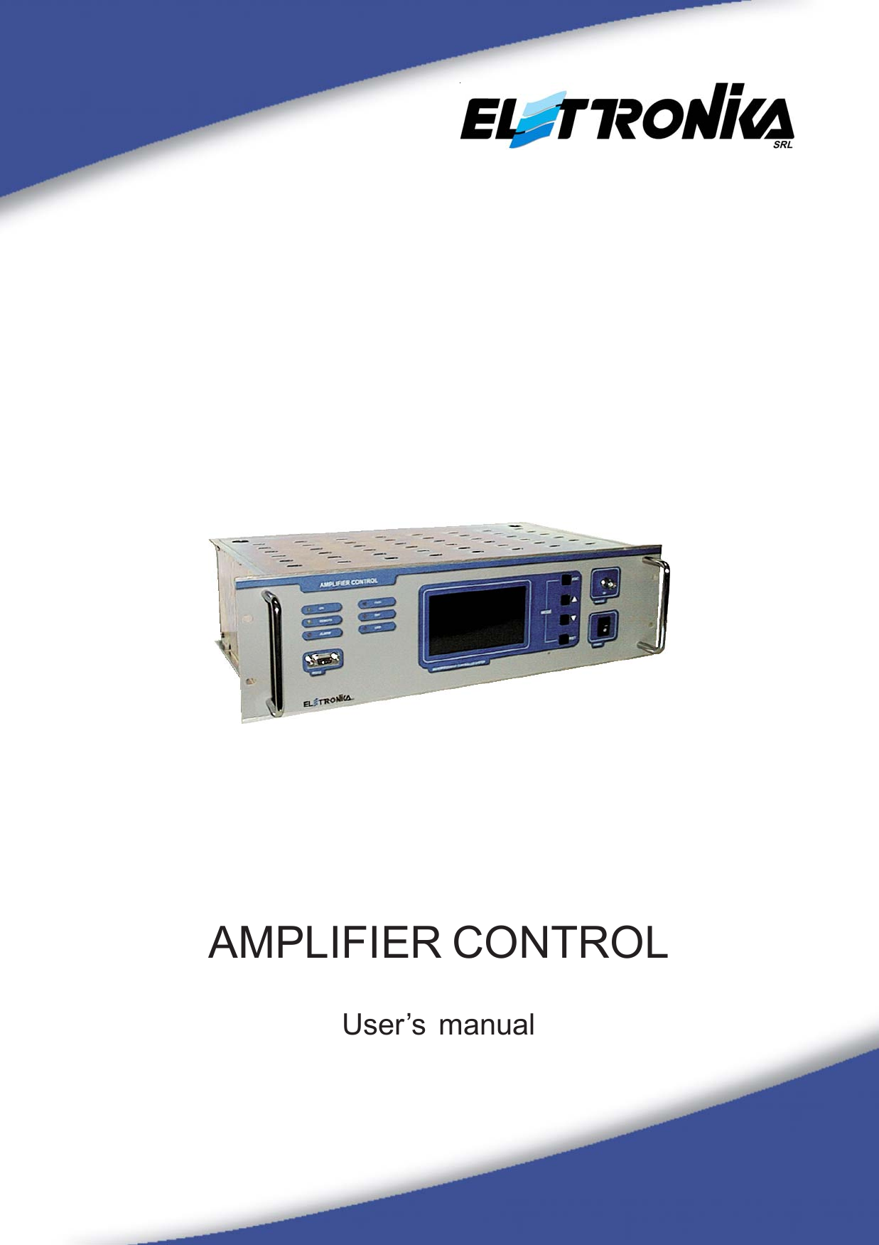 AMPLIFIER CONTROLUser’s manual
