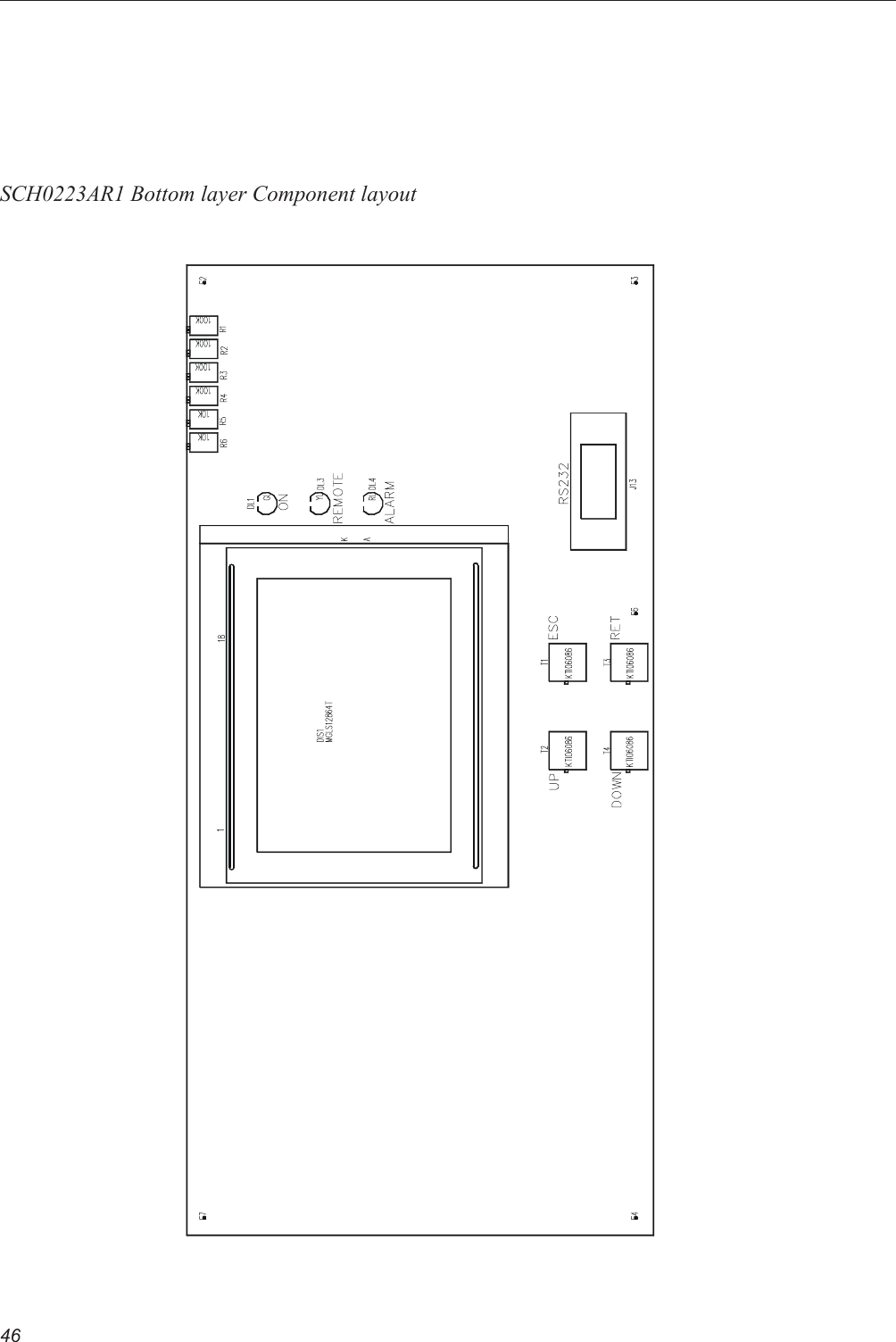 46SCH0223AR1 Bottom layer Component layout