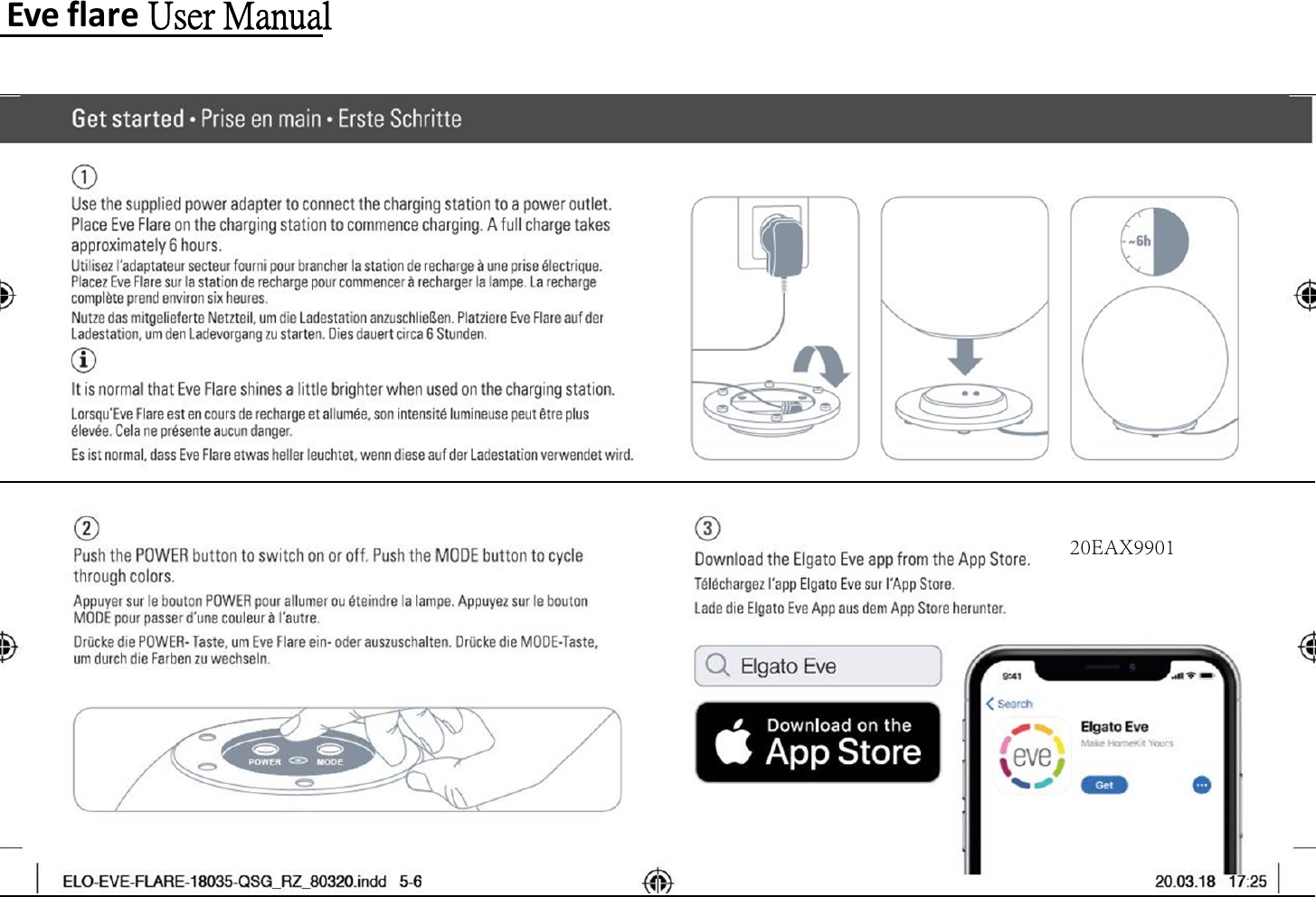 Elgato Systems EFL-001 eve flare User Manual Eve flare