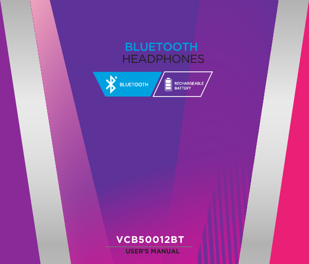 Page 1 of Elita VCB50012BT Chrome and Bright Bluetooth Headphone User Manual VF60018BT Manual