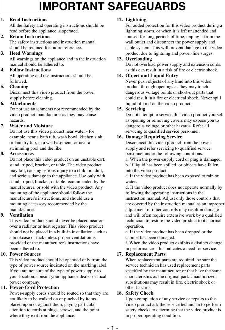 Page 2 of 8 - Elmo Elmo-Ccd-Color-Video-Camera-Tnc4604-Users-Manual-  Elmo-ccd-color-video-camera-tnc4604-users-manual