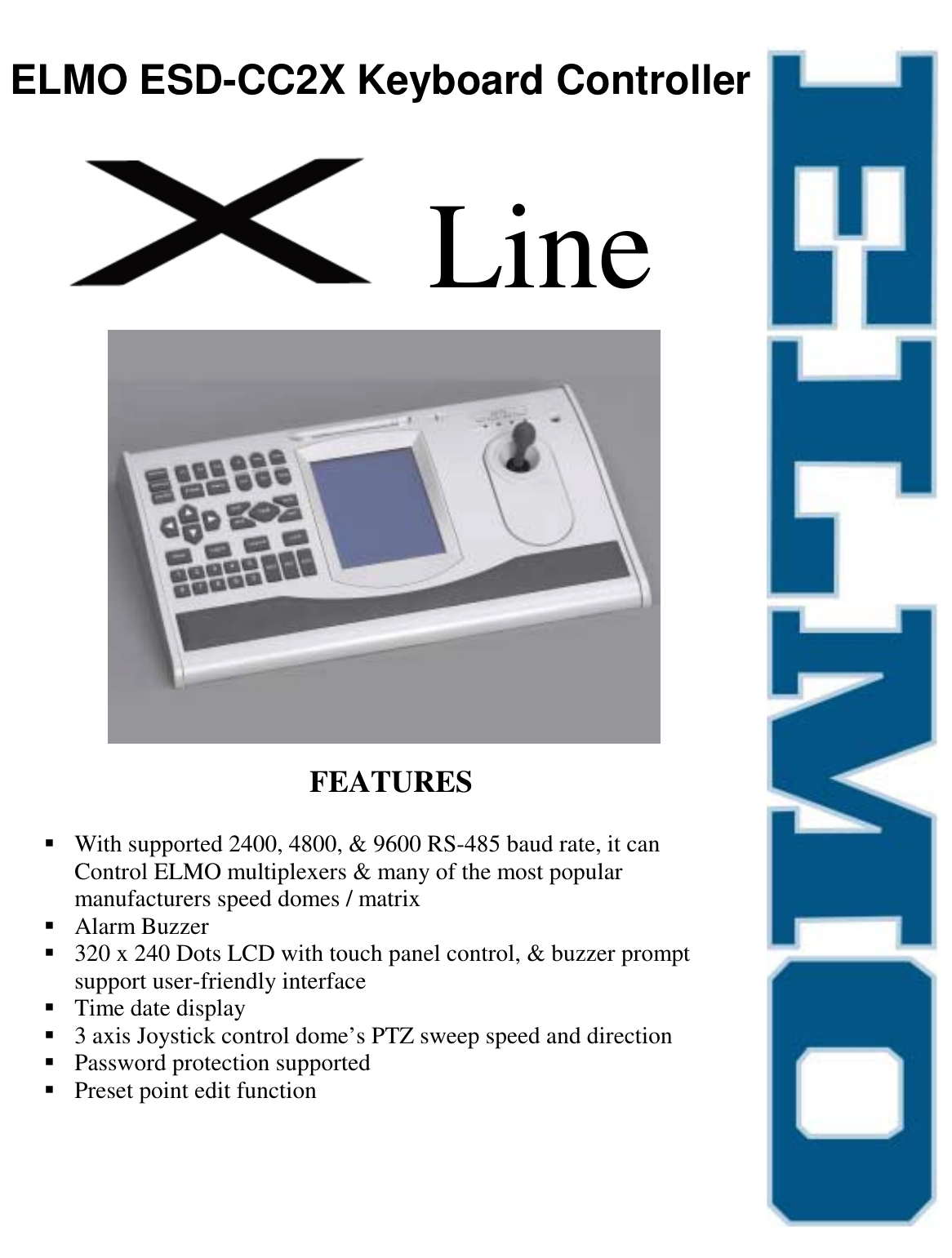 Page 1 of 2 - Elmo Elmo-Keyboard-Controller-Esd-Cc2X-Users-Manual- EDR–X109 Compact  Elmo-keyboard-controller-esd-cc2x-users-manual