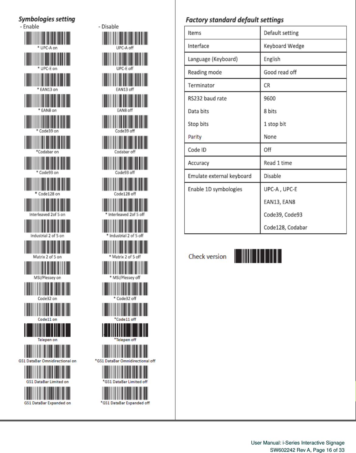  User Manual: i-Series Interactive Signage SW602242 Rev A, Page 16 of 33      