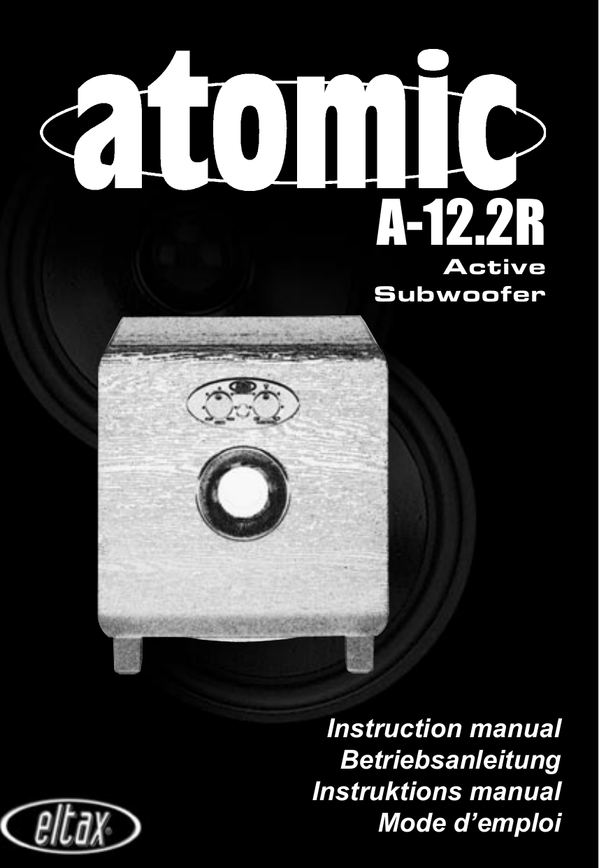 Page 1 of 12 - Eltax Eltax-Atomic-A-12-2R-Users-Manual- AtomicA-12.2R_Manual  Eltax-atomic-a-12-2r-users-manual