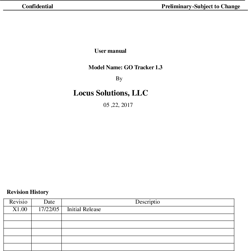    2013  Locus Solutions, LLC  Page 1 of 6 