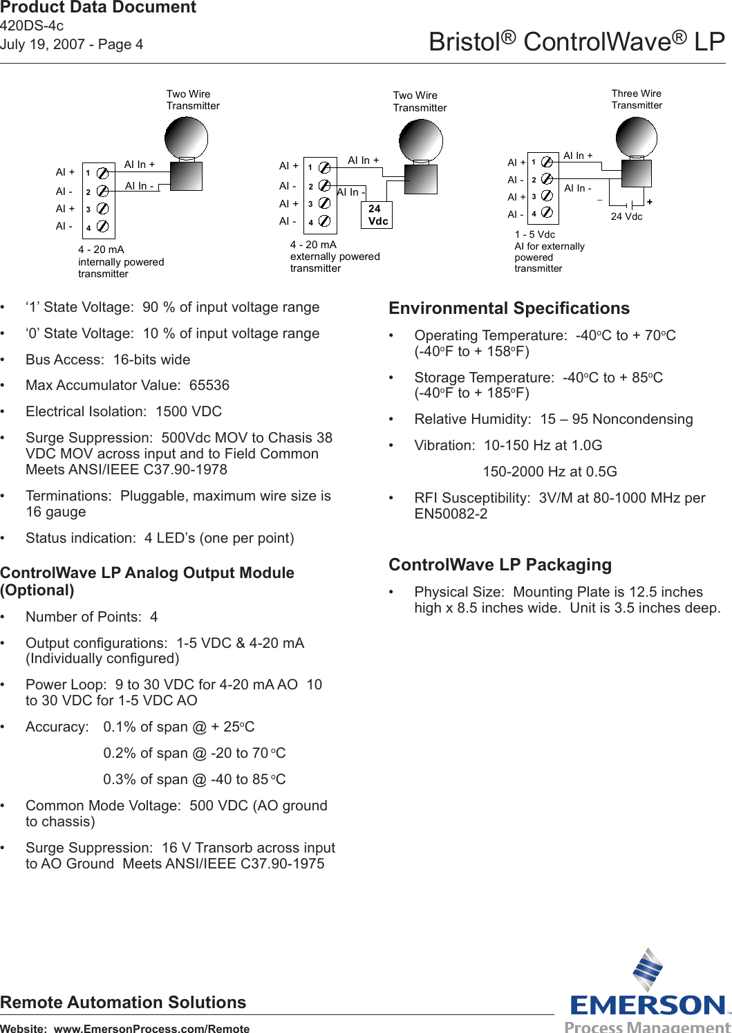 Page 4 of 11 - Emerson-Process-Management Emerson-Process-Management-Bristol-Controlwave-Lp-Users-Manual-  Emerson-process-management-bristol-controlwave-lp-users-manual