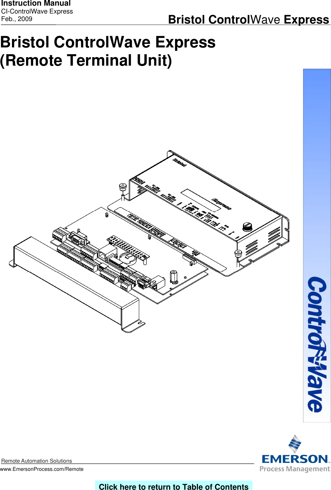 Emerson Process Management Controlwave Efm 3808 Users Manual Bristol ...