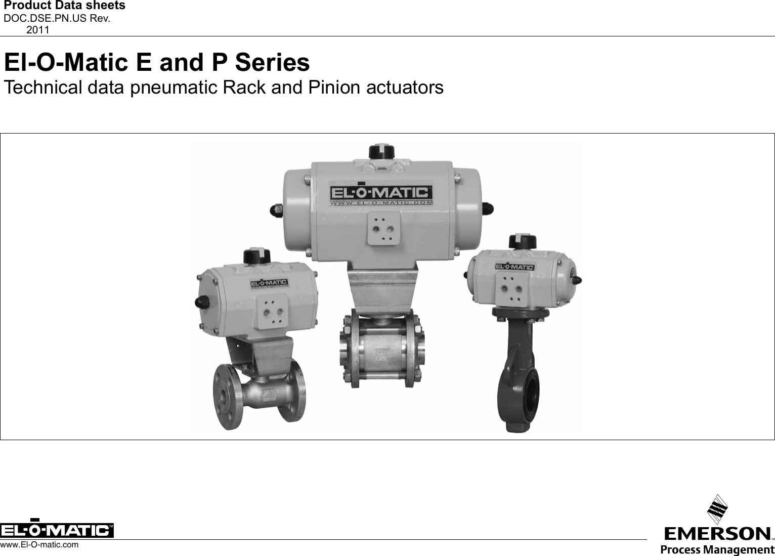 Emerson Process Management El O Matic E And P Series E25 E950 Users Manual