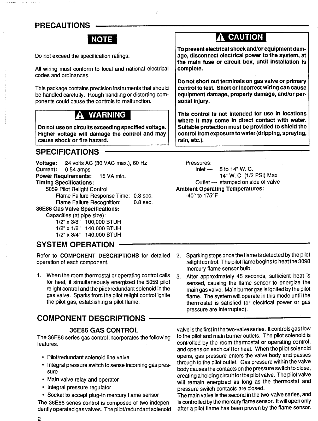 Page 2 of 8 - Emerson-Process-Management Emerson-Process-Management-Emerson-Process-Management-Emerson-Electric-Co-Gas-Heater-3-60E87-Users-Manual-  Emerson-process-management-emerson-process-management-emerson-electric-co-gas-heater-3-60e87-users-manual