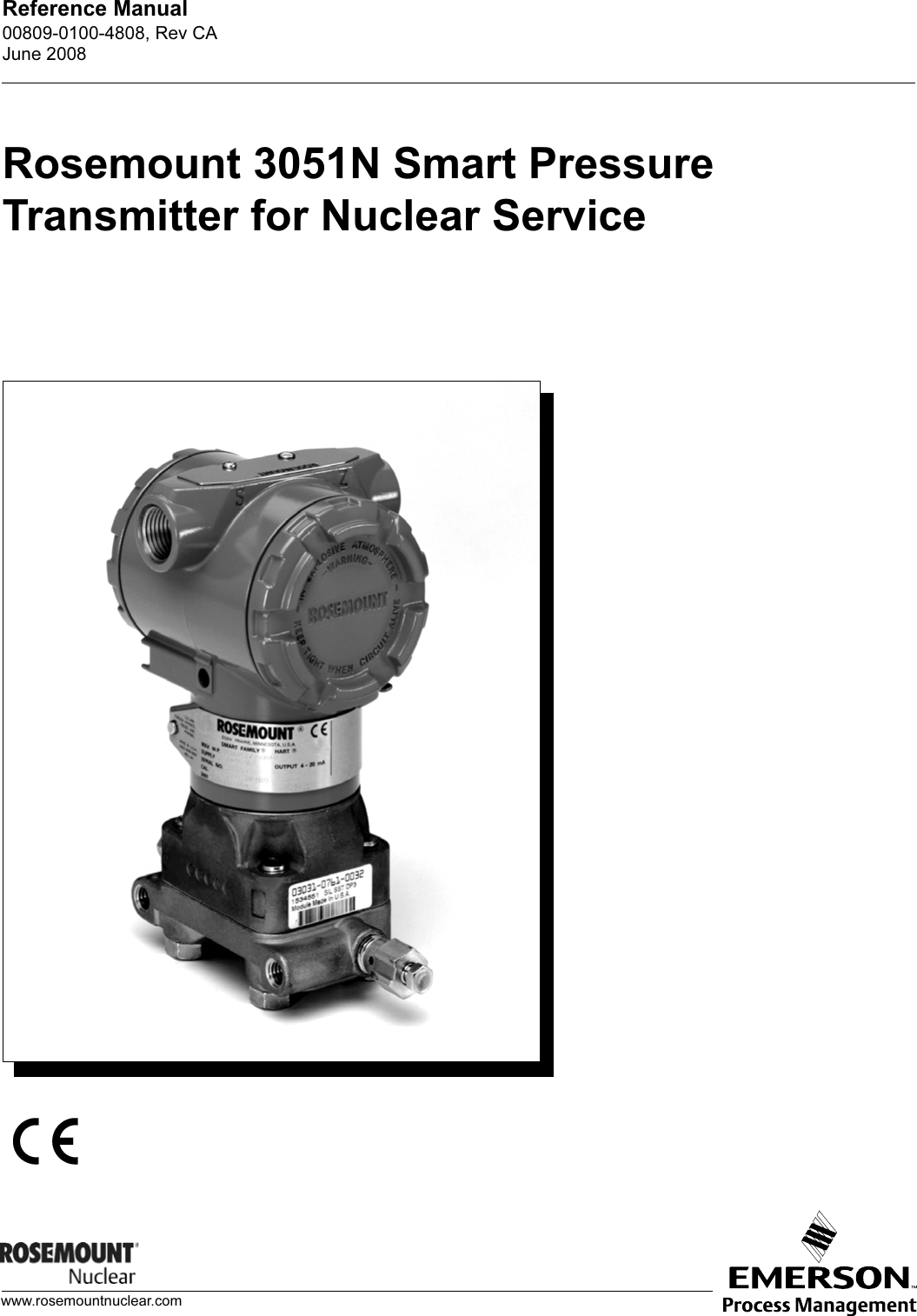 Emerson Process Management Rosemount Smart Pressure Transmitter For