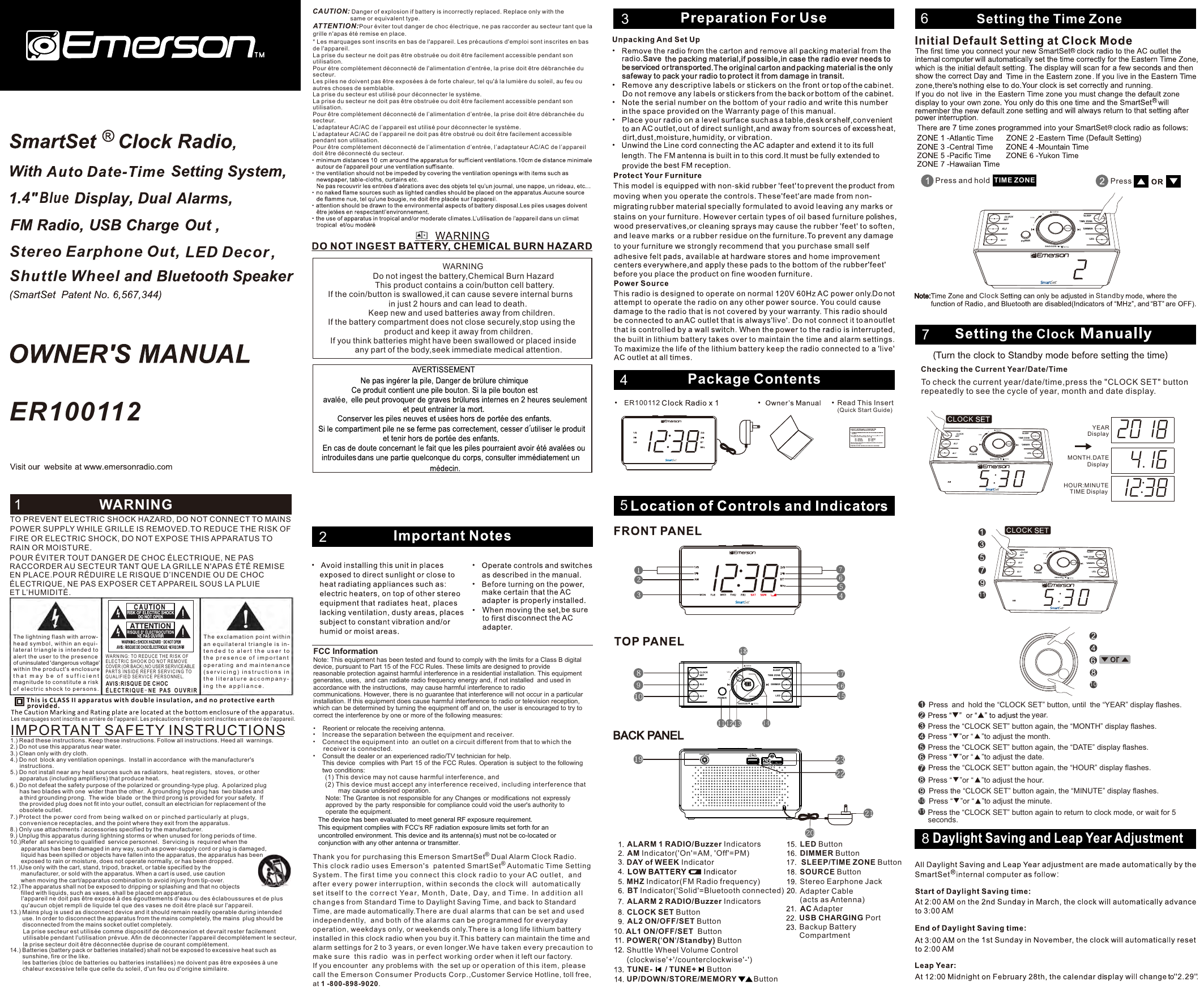 Emerson Smartset Alarm Clock Manual