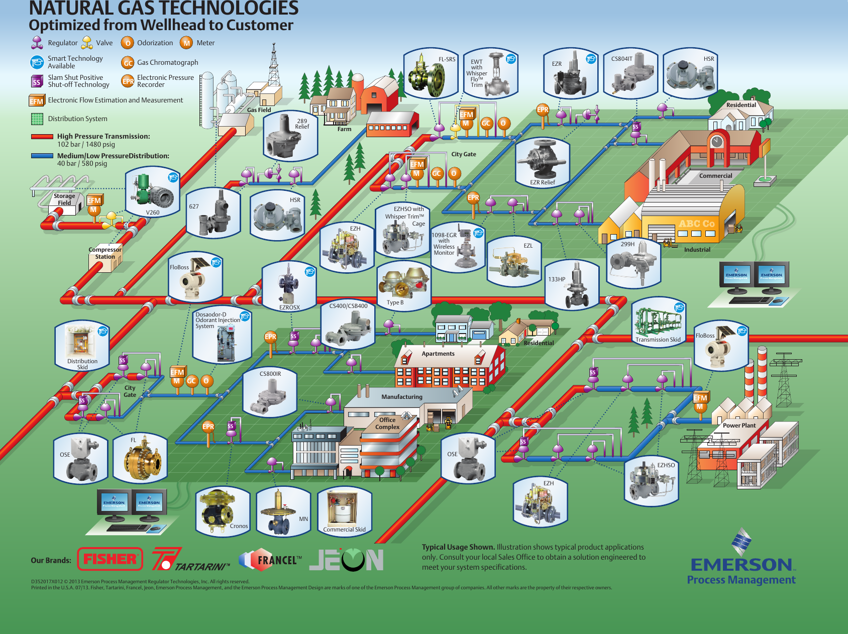 Page 1 of 1 - Emerson Emerson-289-Series-Relief-Valves-Backpressure-Regulators-Brochure- D352017X012_Natural Gas_Map-8.5x11_07032013  Emerson-289-series-relief-valves-backpressure-regulators-brochure