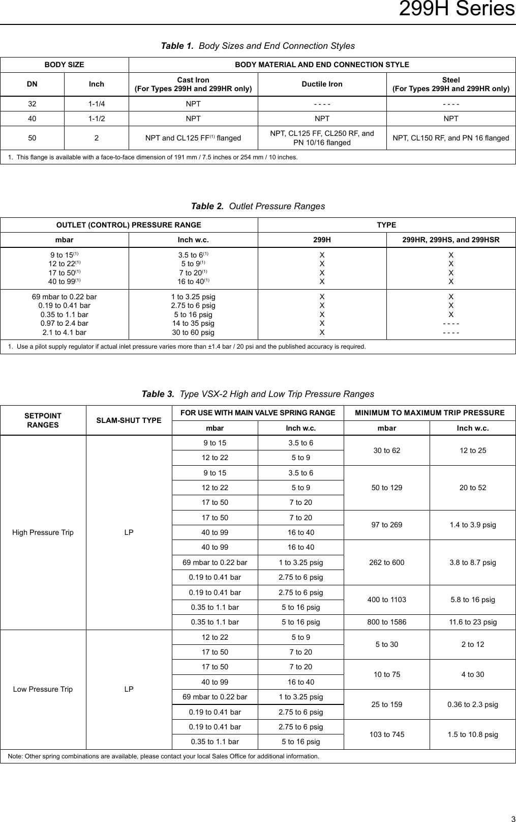 Page 3 of 8 - Emerson Emerson-299H-Series-Pressure-Reducing-Regulators-Installation-Guide-  Emerson-299h-series-pressure-reducing-regulators-installation-guide