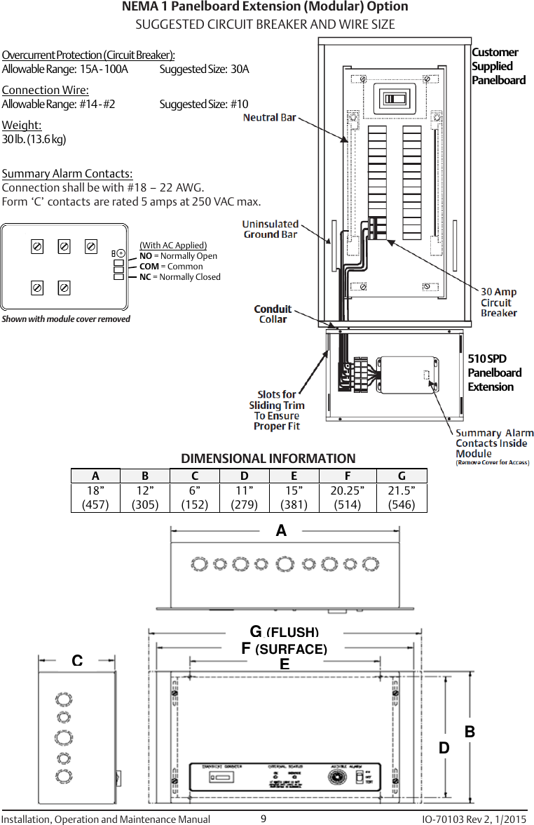 Page 10 of 12 - Emerson Emerson-510-Surge-Protective-Device-Formerly-Liebert-Acv-Lm-Lpge-And-Asco-450-352-Installation-Manual IO-70103_510_Rev 2_1-15