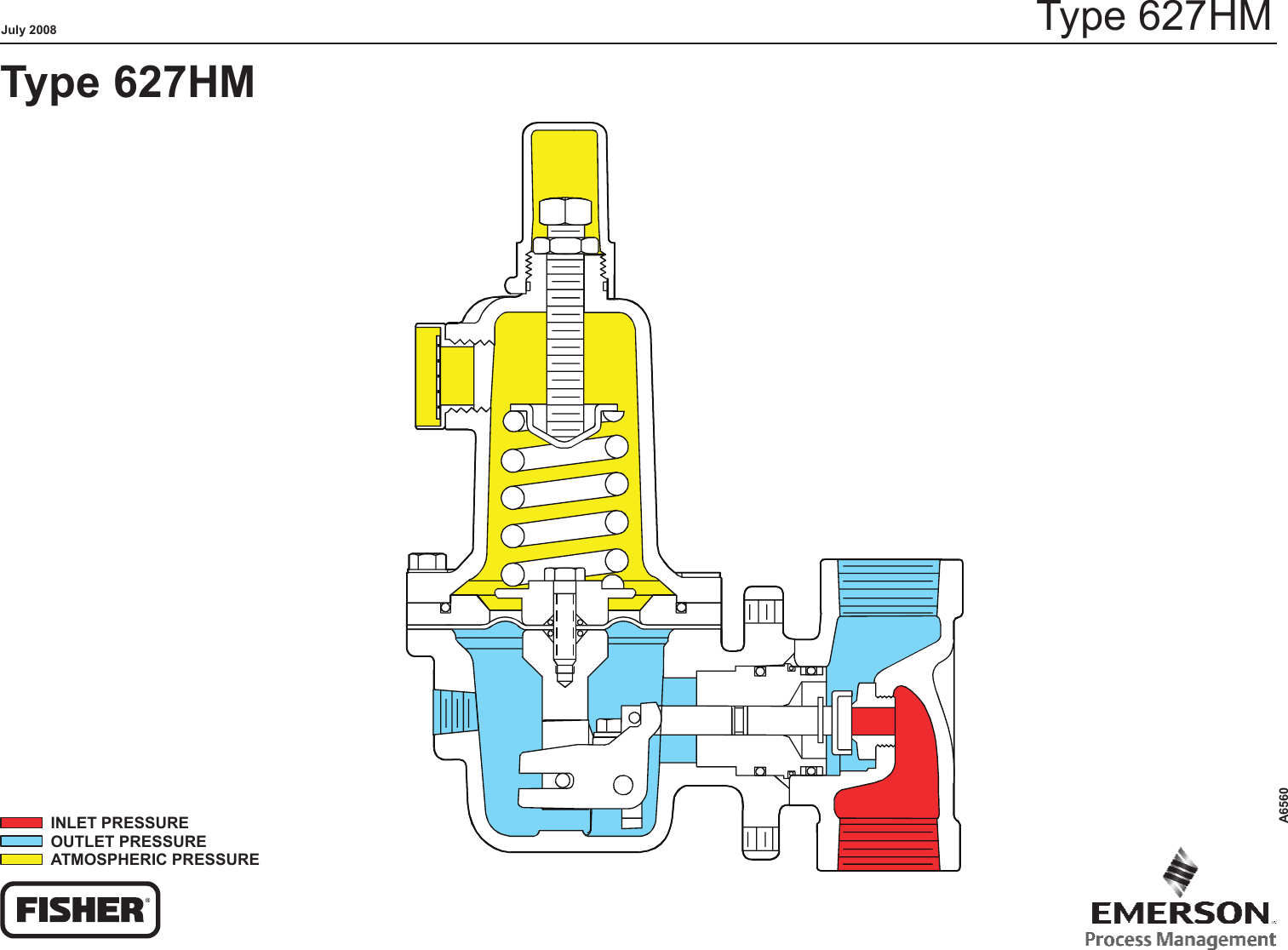 Page 1 of 1 - Emerson Emerson-627-Series-Commercial-Industrial-Regulators-Drawings-And-Schematics- A6560_627HM_Schematic_LR Emerson-627-series-commercial-industrial-regulators-drawings-and-schematics