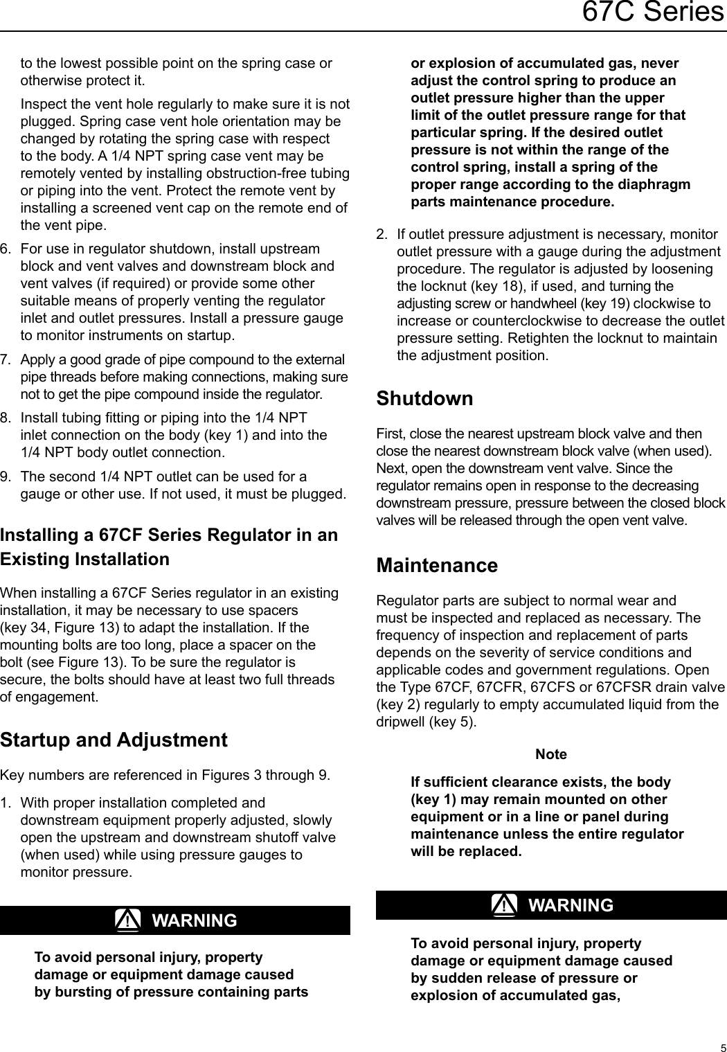 Page 5 of 12 - Emerson Emerson-67C-Series-Instrument-Supply-Regulators-Instruction-Manual-  Emerson-67c-series-instrument-supply-regulators-instruction-manual