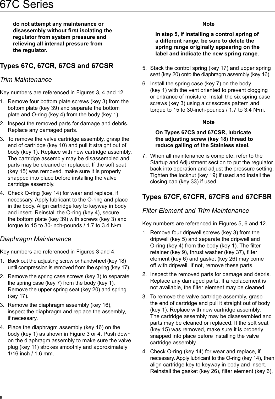 Page 6 of 12 - Emerson Emerson-67C-Series-Instrument-Supply-Regulators-Instruction-Manual-  Emerson-67c-series-instrument-supply-regulators-instruction-manual